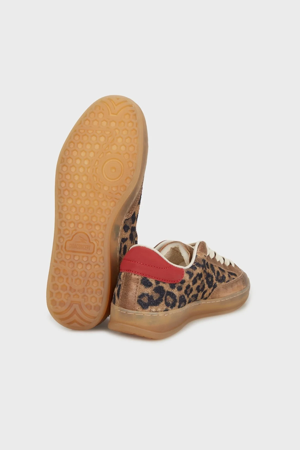 Moaconcept Leoparlı Süet Sneaker Bayan Ayakkabı IC137 KAHVE - 4
