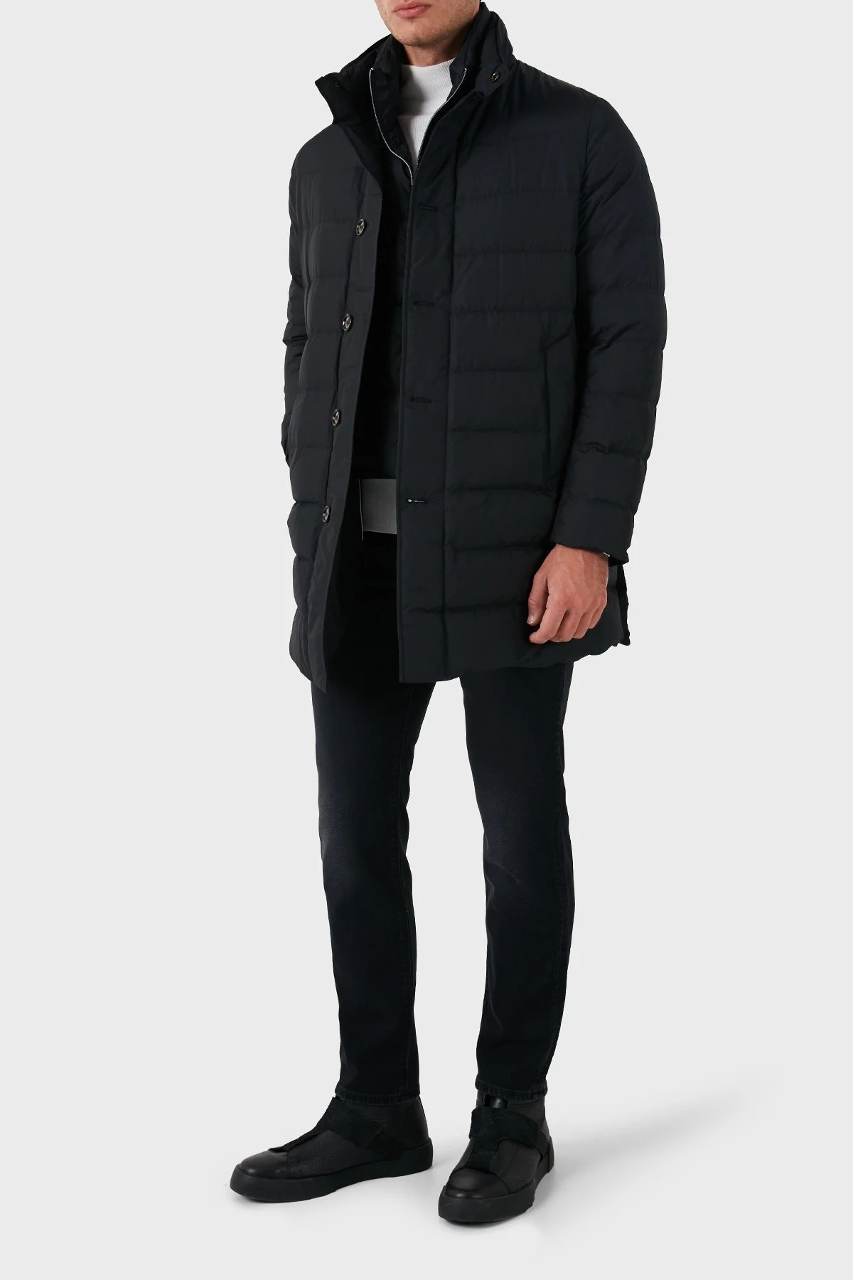 ecore Logolu Regulat Fit Astarlı Dik Yaka Erkek Mont F07MUCX505 268 99 SİYAH - 9