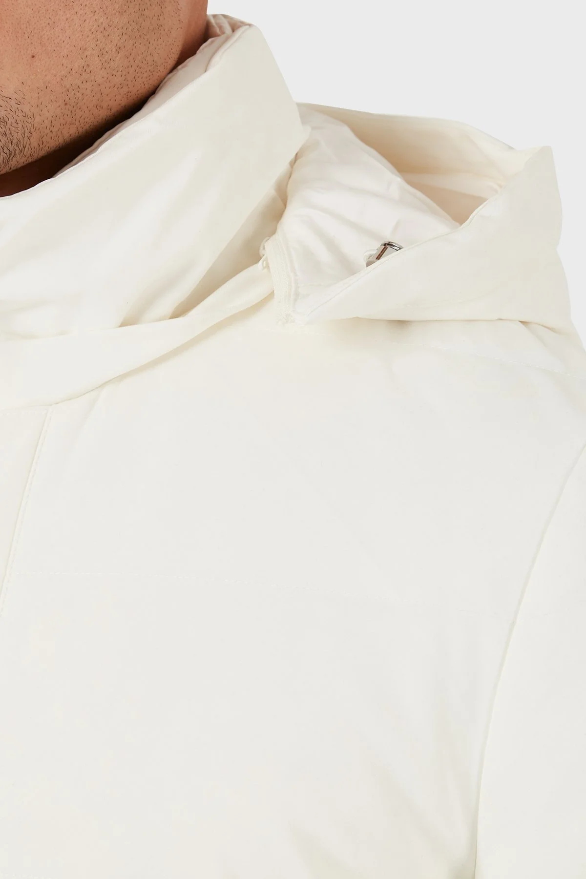 ecore Regular Fit Astarlı Çıkarabilir Kapüşonlu Erkek Mont F07MUCX581 185 01 BEYAZ - 14