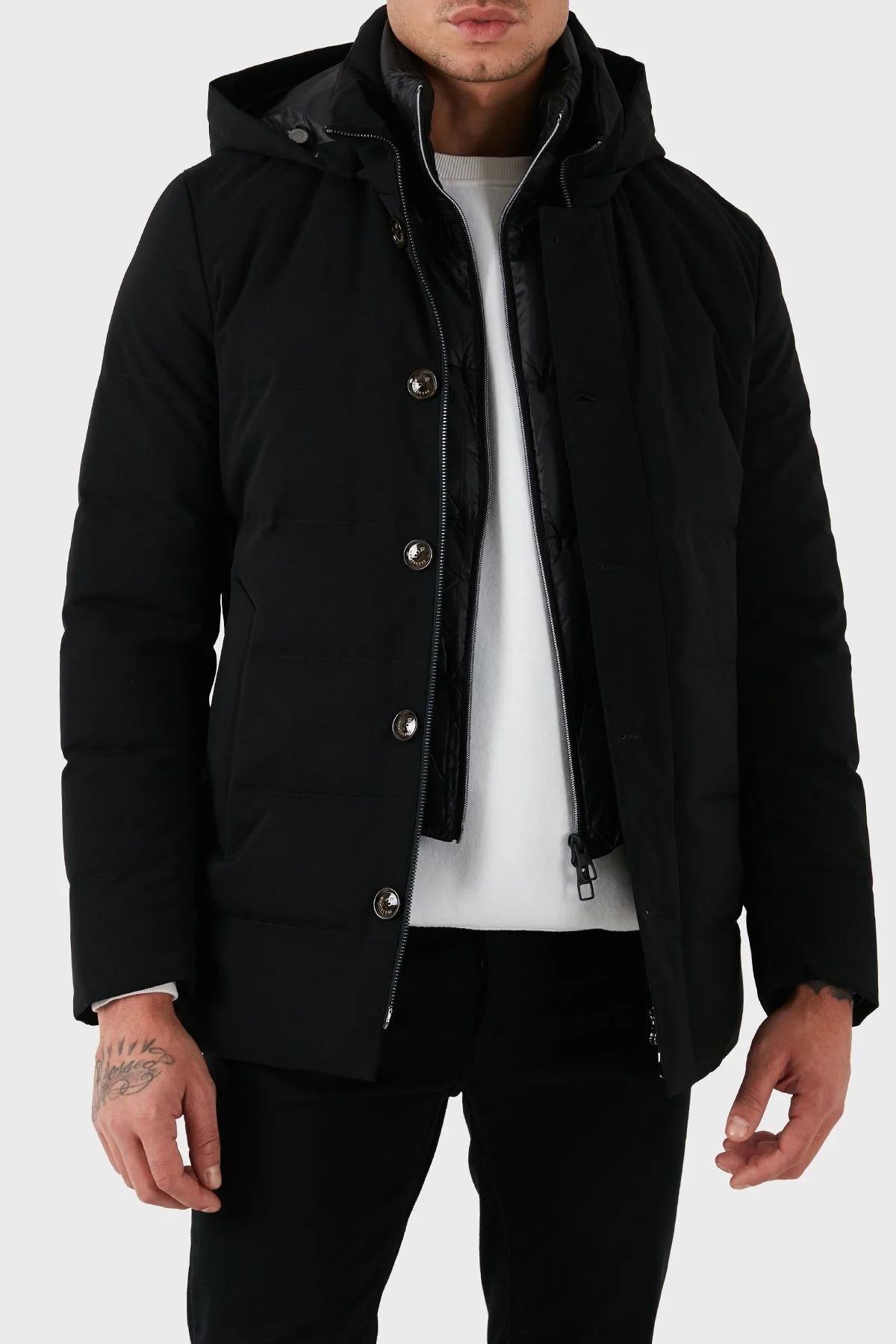 ecore Regular Fit Astarlı Çıkarılabilir Kapüşonlu Erkek Mont F07MUCX581 185 99 SİYAH - 8
