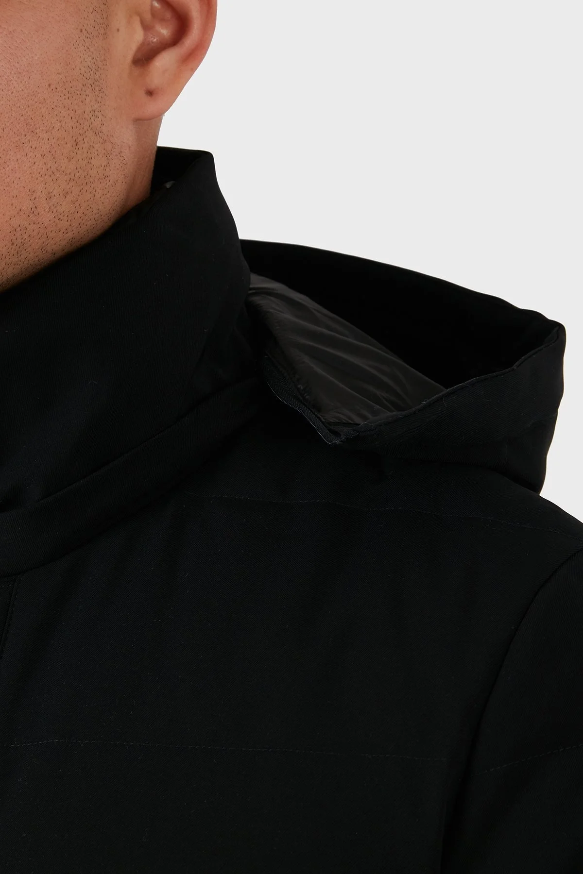 ecore Regular Fit Astarlı Çıkarılabilir Kapüşonlu Erkek Mont F07MUCX581 185 99 SİYAH - 13