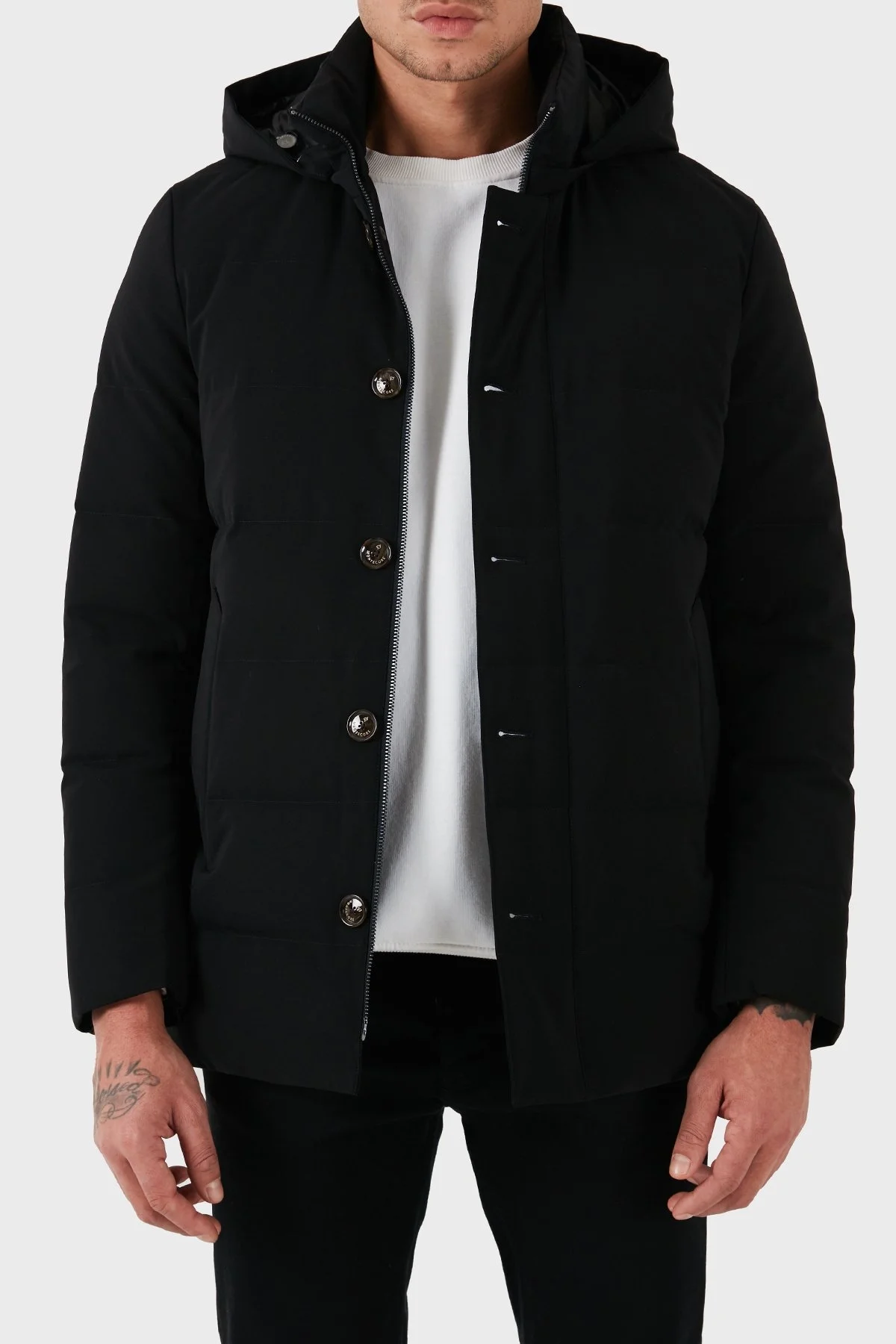 ecore Regular Fit Astarlı Çıkarılabilir Kapüşonlu Erkek Mont F07MUCX581 185 99 SİYAH - 14