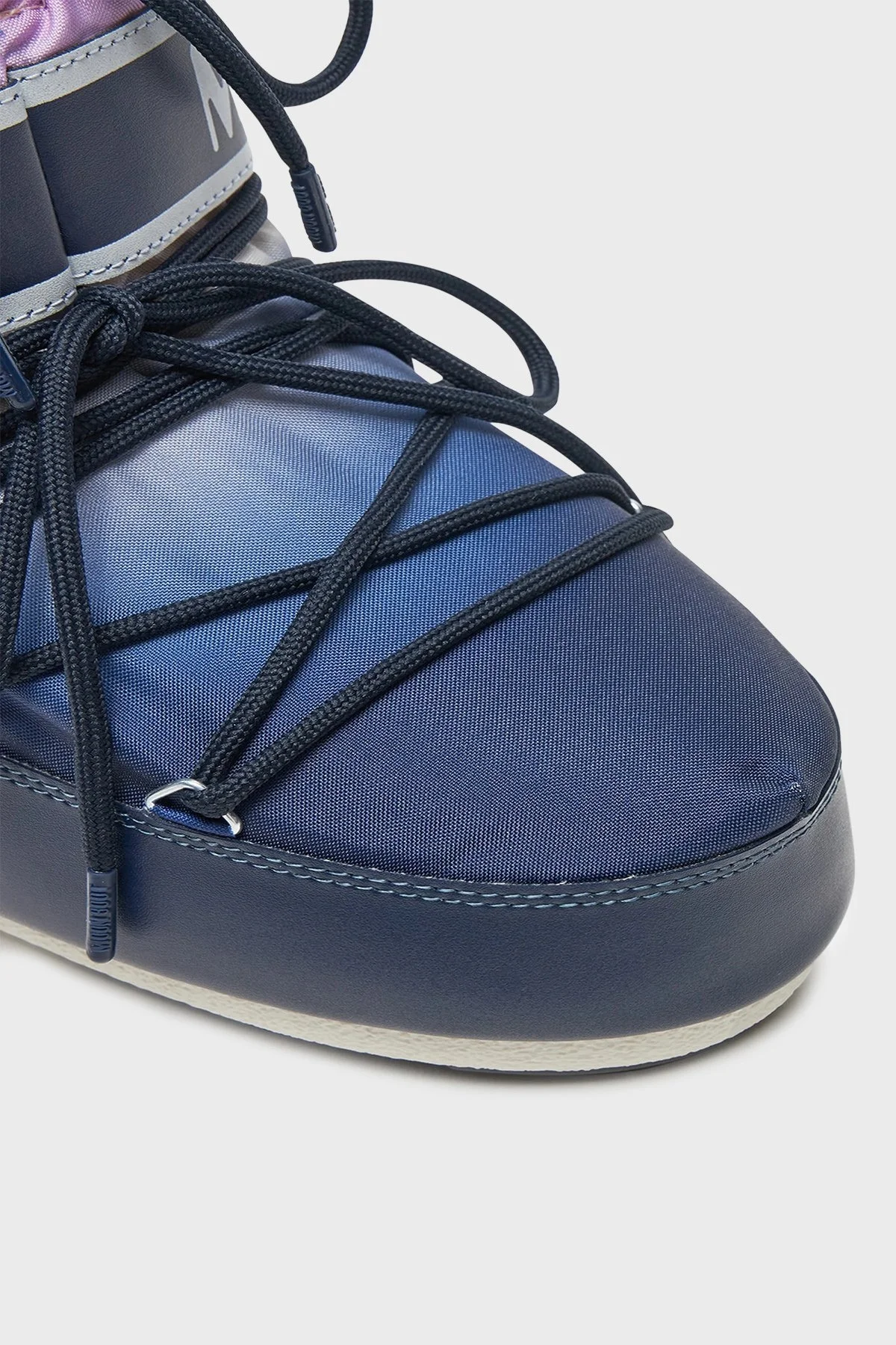 Moon Boot Logolu Bağcıklı Renk Bloklu Su İtici Bayan Kar Botu 80D1409530F 003 LACİVERT - 4