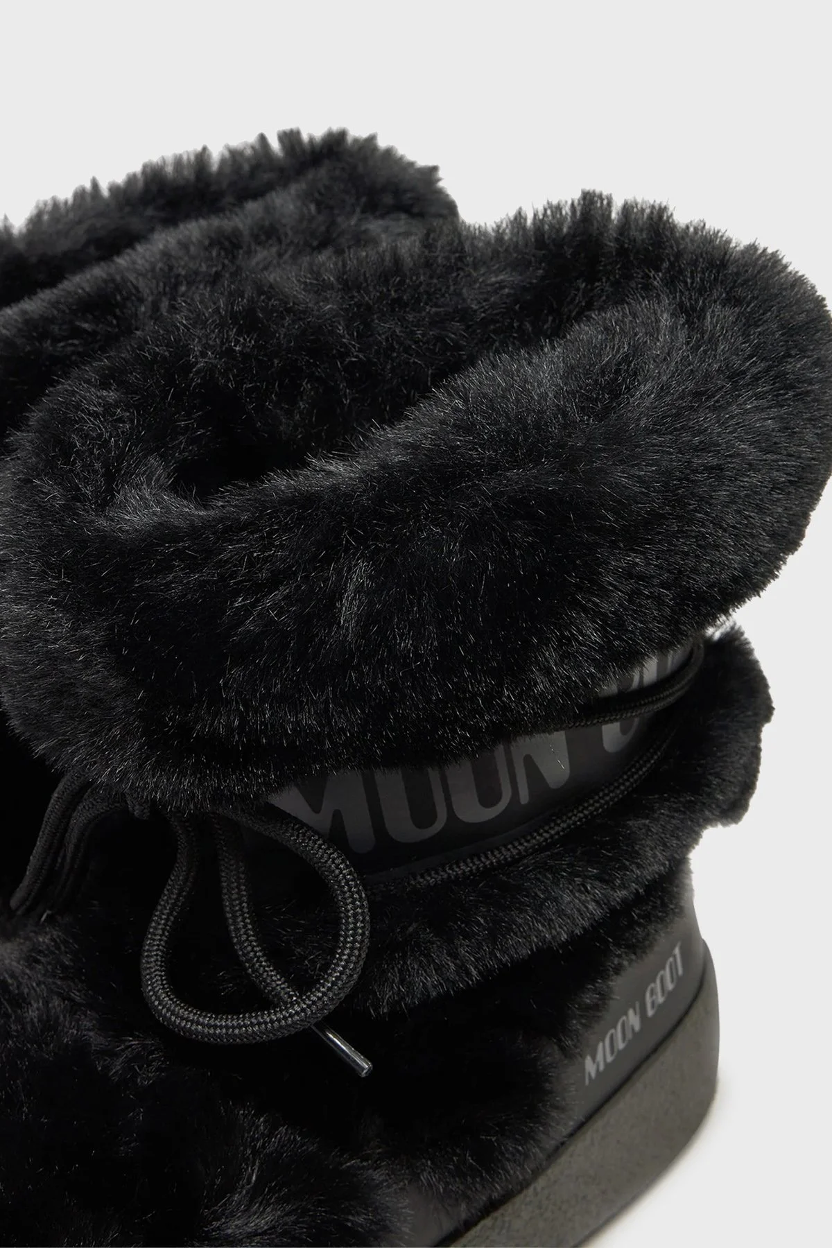 Moon Boot Logolu Bağcıklı Su Geçirmez Bayan Kar Botu 80D2450130 N001 SİYAH - 5