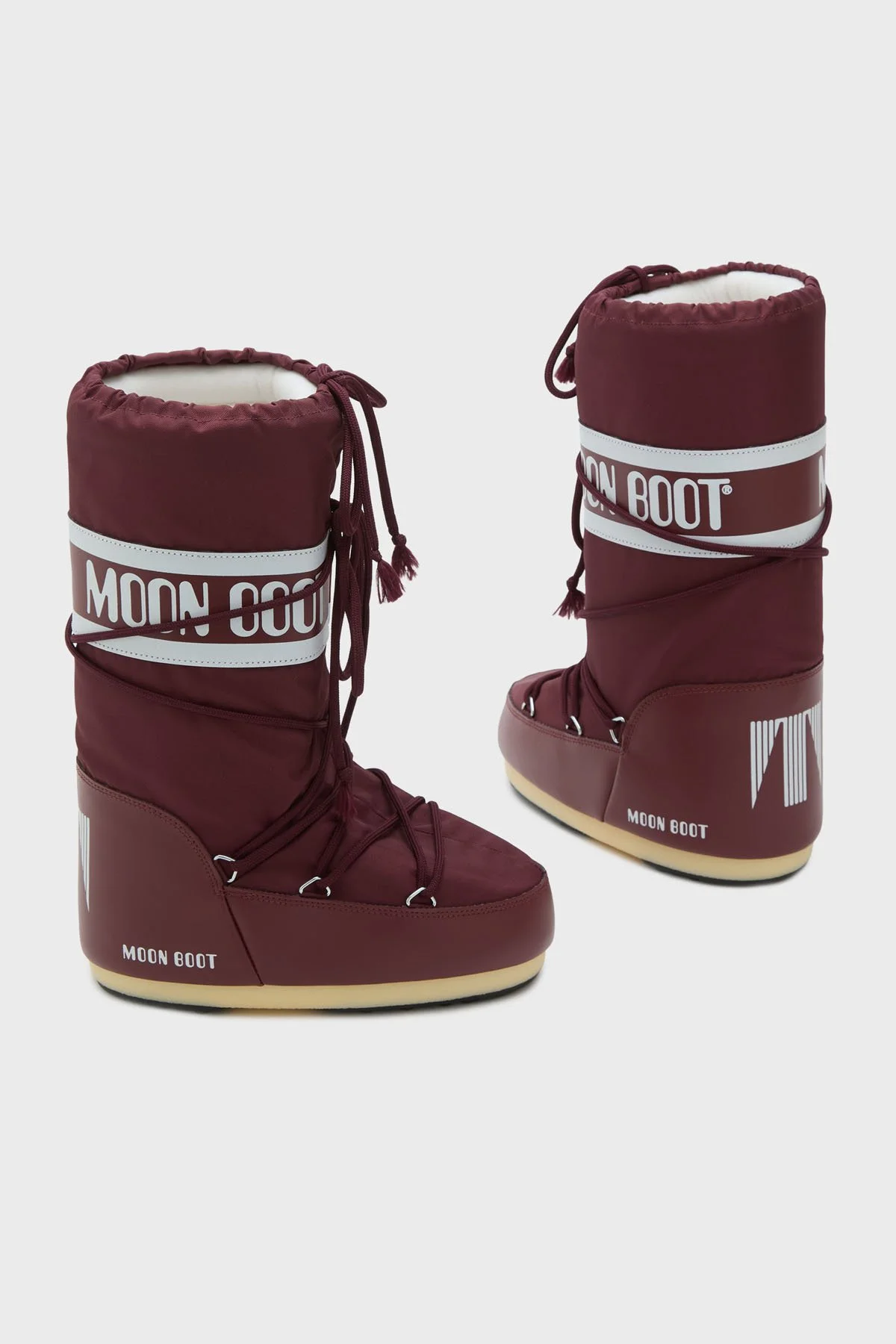Moon Boot Logolu Bağcıklı Su İtici Bayan Kar Botu 80D1400440 D013 BORDO - 2