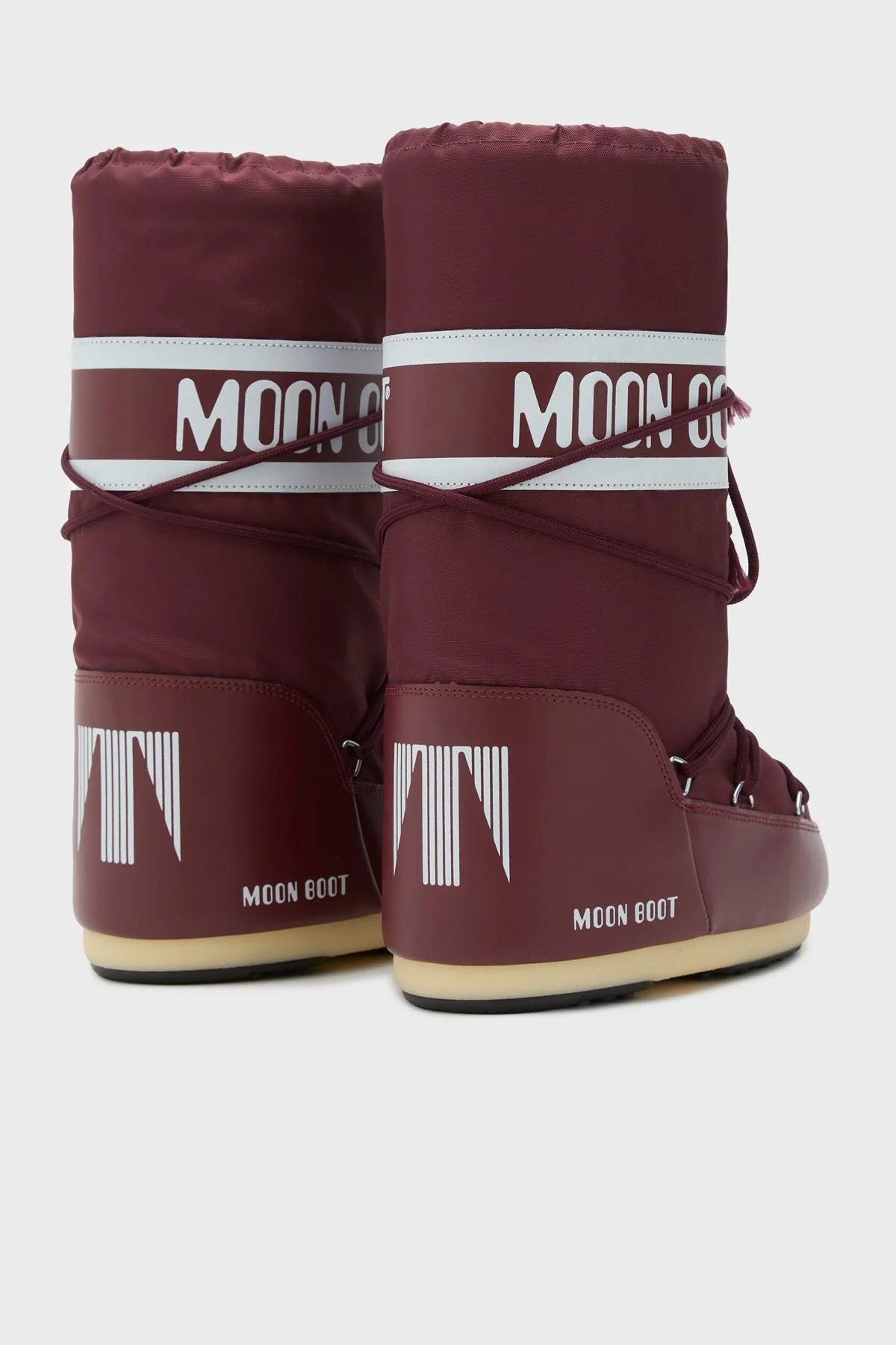 Moon Boot Logolu Bağcıklı Su İtici Kadın Kar Botu 80D1400440 D013 BORDO - 3