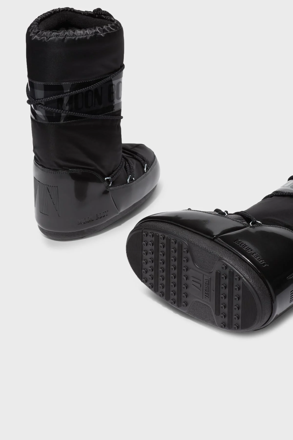 Moon Boot Logolu Bağcıklı Su İtici Kadın Kar Botu 80D1401680 N001 SİYAH - 4