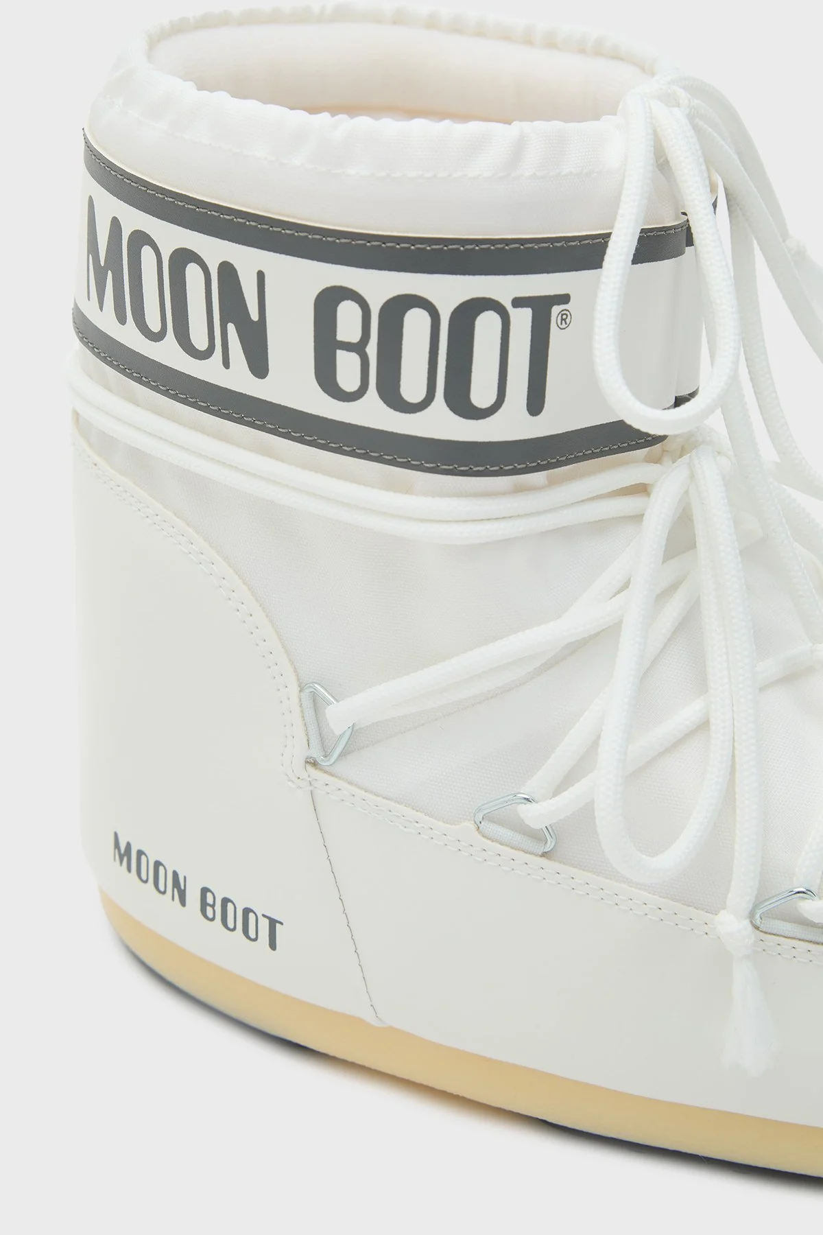 Moon Boot Logolu Bağcıklı Su İtici Bayan Kar Botu 80D1409340 A009 BEYAZ - 3