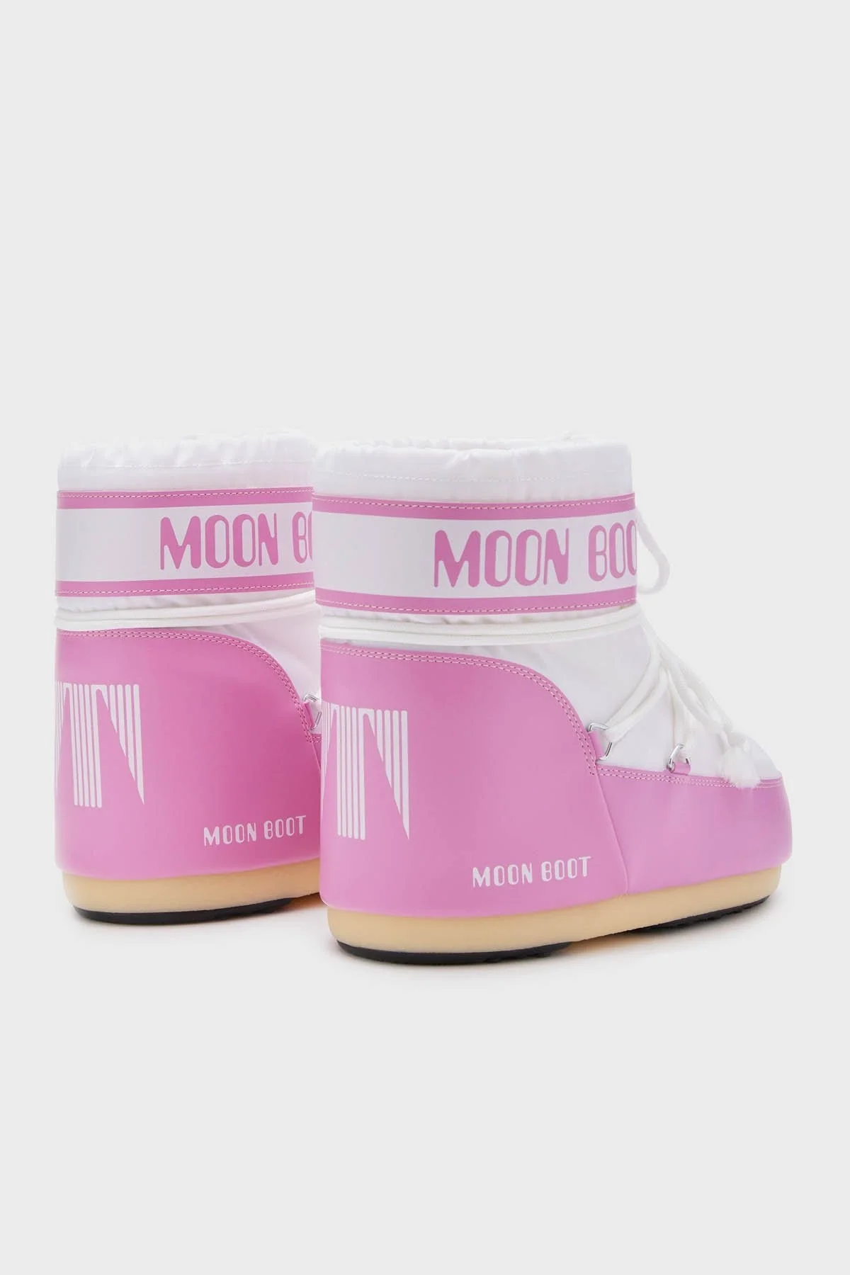 Moon Boot Logolu Bağcıklı Su İtici Bayan Kar Botu 80D1409340 JB05 PEMBE-BEYAZ - 7