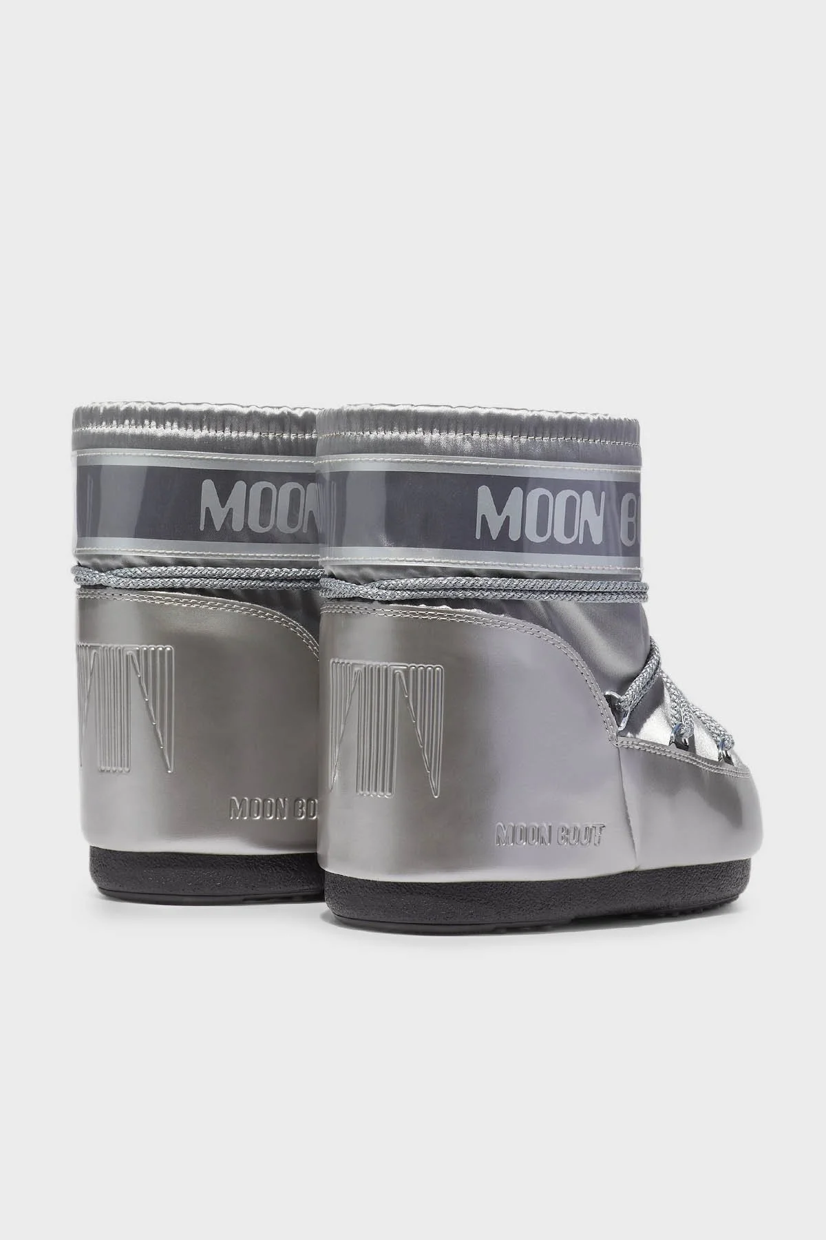 Moon Boot Logolu Bağcıklı Su İtici Bayan Kar Botu 80D1409350 H001 GÜMÜŞ - 3