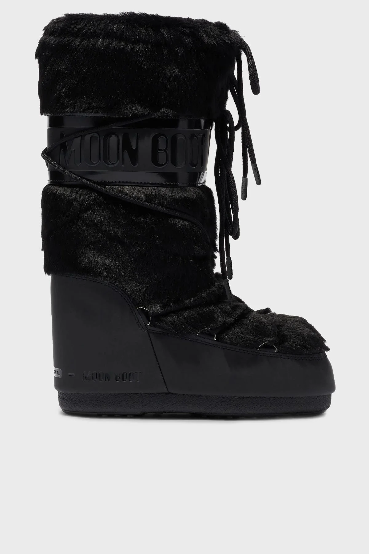 Moon Boot Logolu Bağcıklı Su İtici Yumuşak Tüylü Bayan Kar Botu 80D1408900 N001 SİYAH - 1