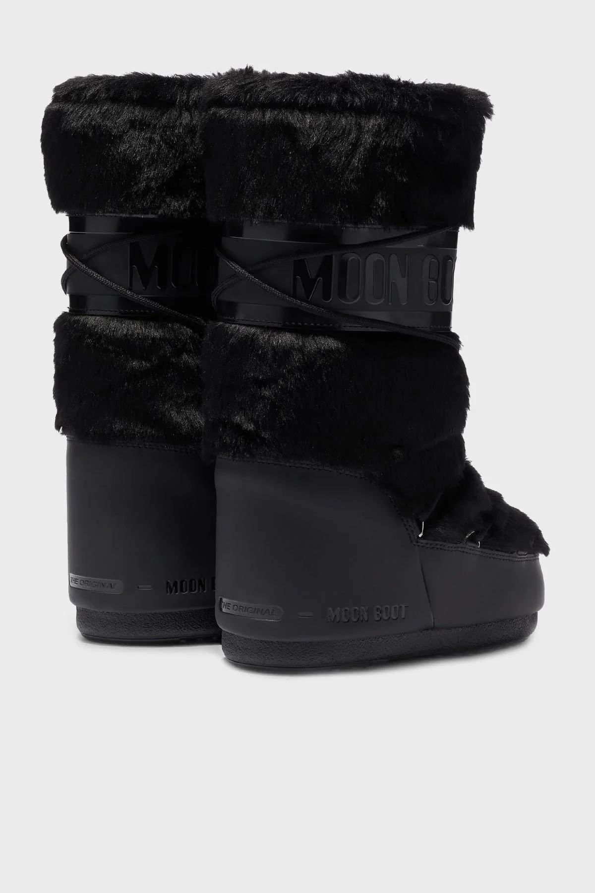 Moon Boot Logolu Bağcıklı Su İtici Yumuşak Tüylü Bayan Kar Botu 80D1408900 N001 SİYAH - 3