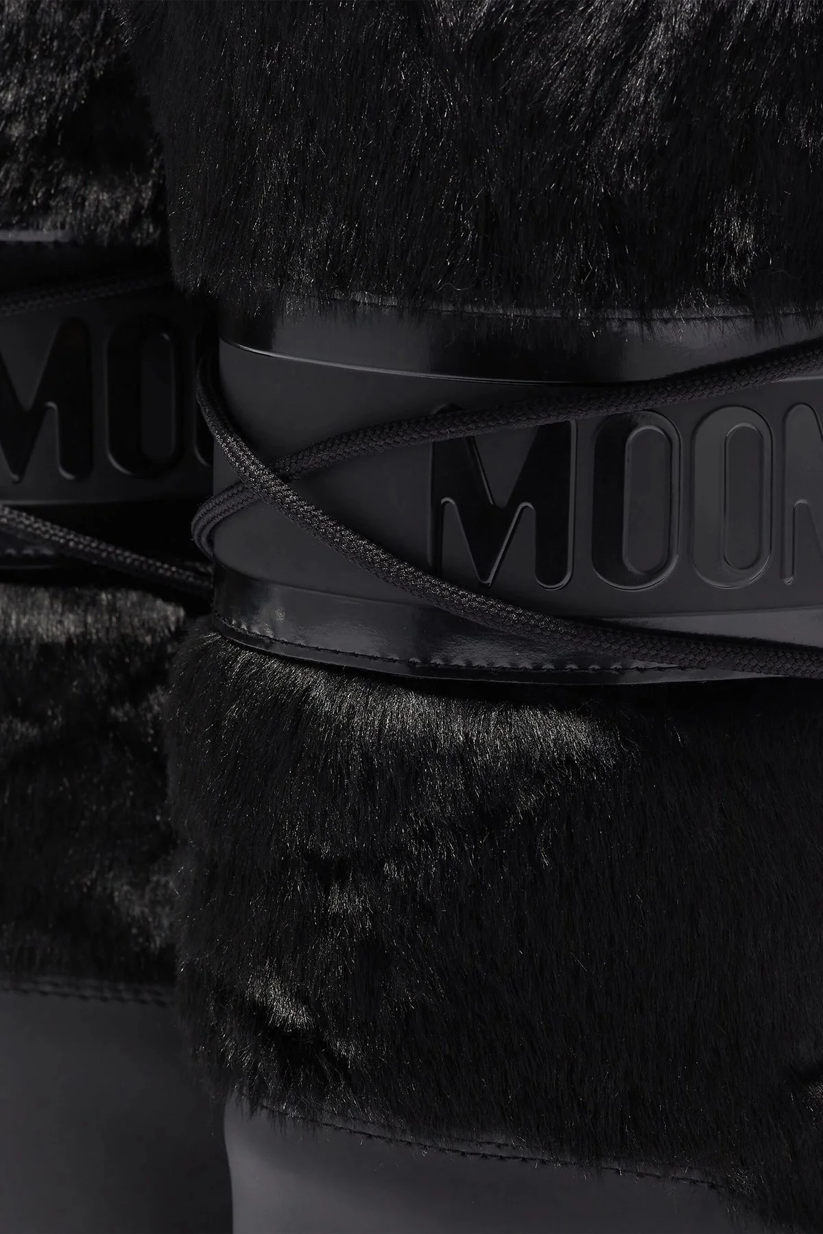 Moon Boot Logolu Bağcıklı Su İtici Yumuşak Tüylü Bayan Kar Botu 80D1408900 N001 SİYAH - 4