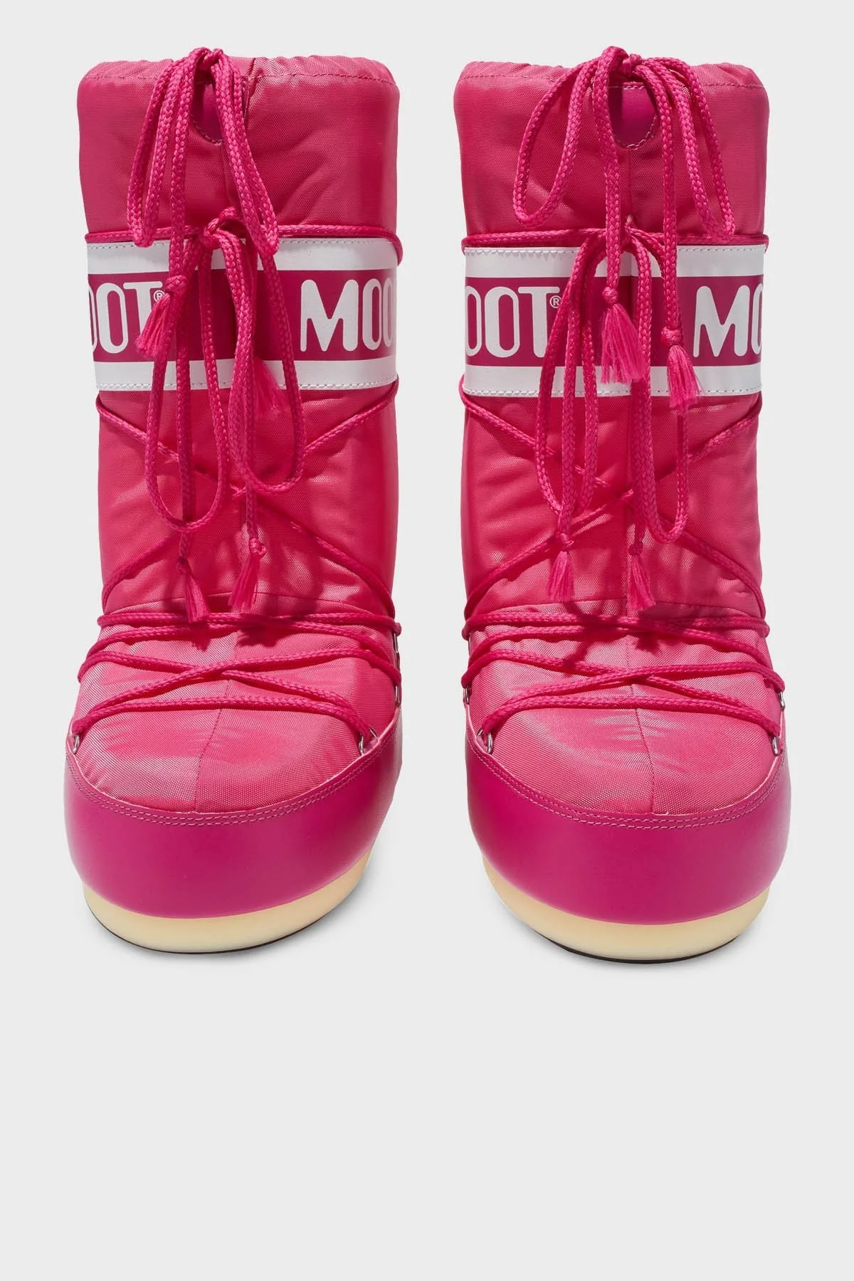 Moon Boot Logolu Bağcıklı Suya Dayanıklı Bayan Kar Botu 80D1400440 J003 FUŞYA - 6