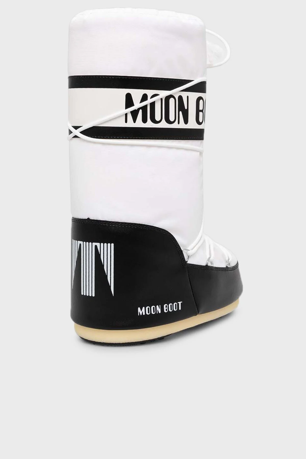 Moon Boot Logolu Bağcıklı Suya Dayanıklı Bayan Kar Botu 80D1400440 NA02 SİYAH-BEYAZ - 2