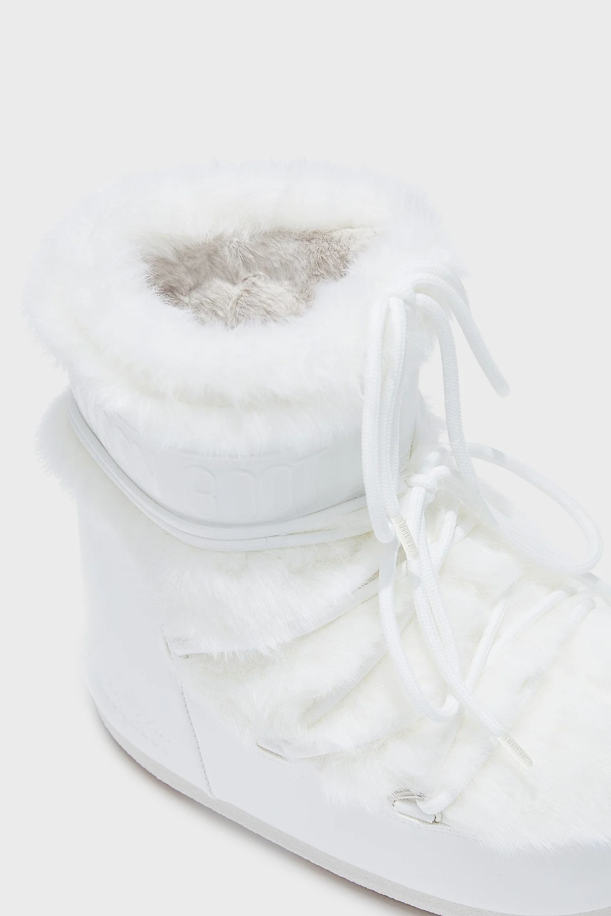 Moon Boot Suni Kürk Detaylı Su İtici Yalıtımlı Bayan Kar Botu 14093900 002 BEYAZ - 4