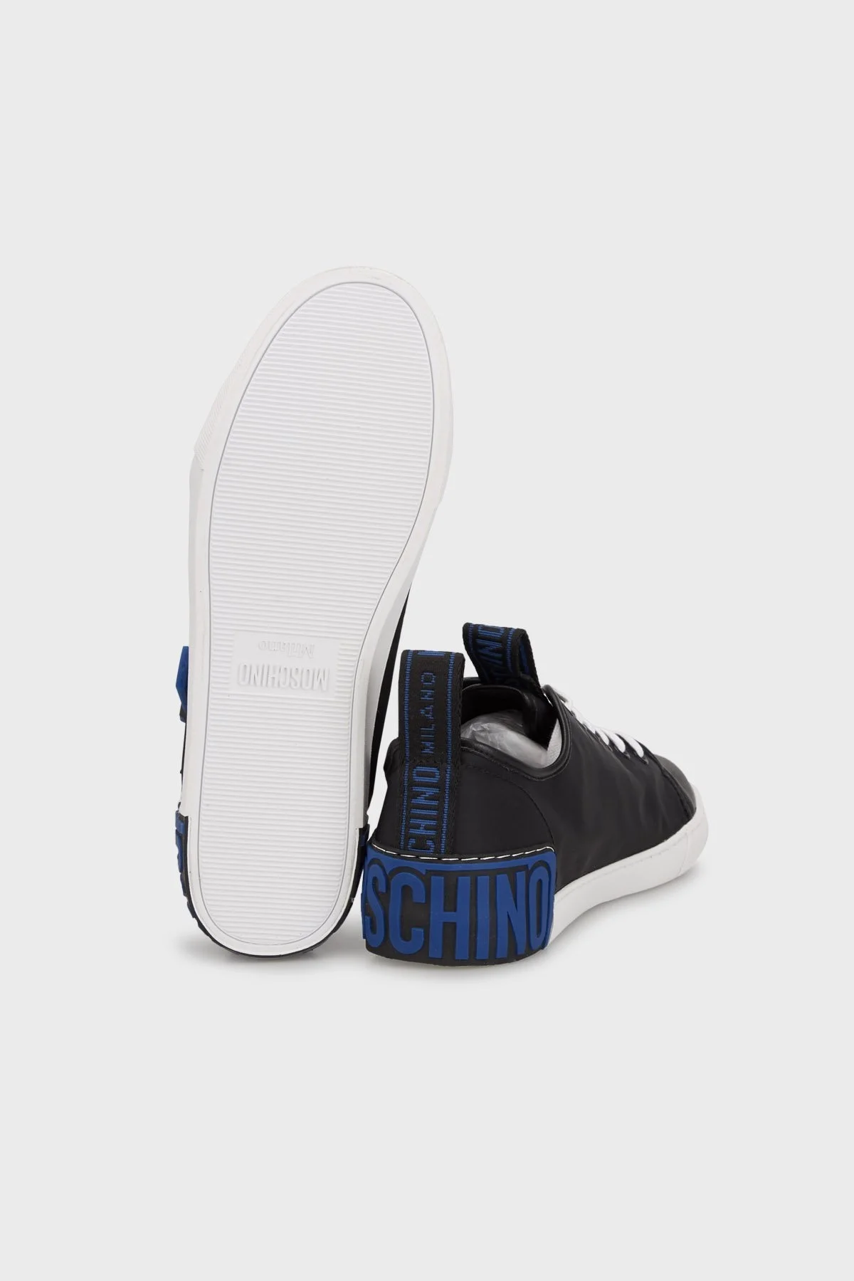 Moschino Hakiki Deri Sneaker Erkek Ayakkabı MB15462G1 GG3100A SİYAH - 4