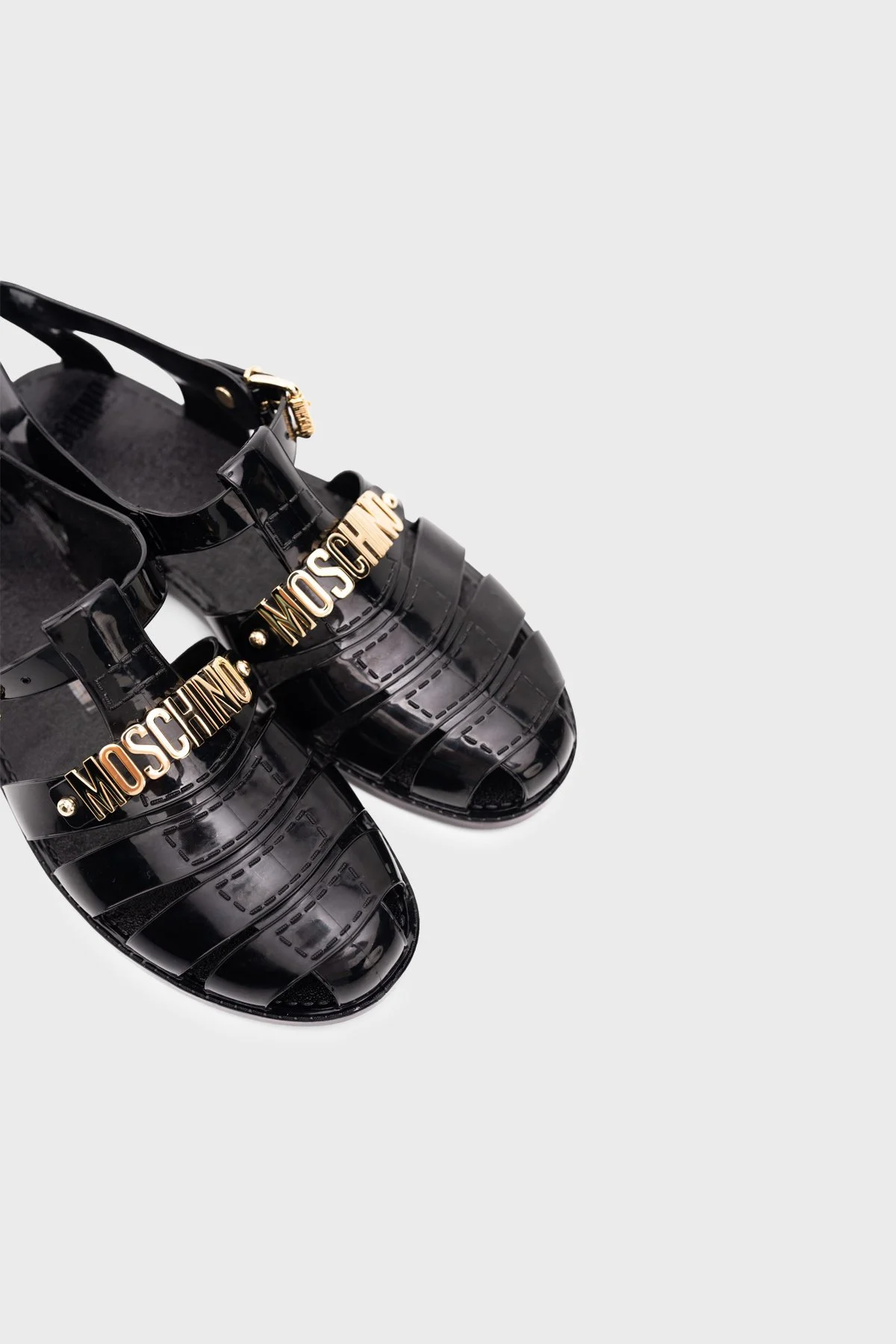 Moschino Logolu Bayan Sandalet MA16501G1O261MPM20000 SİYAH - 4