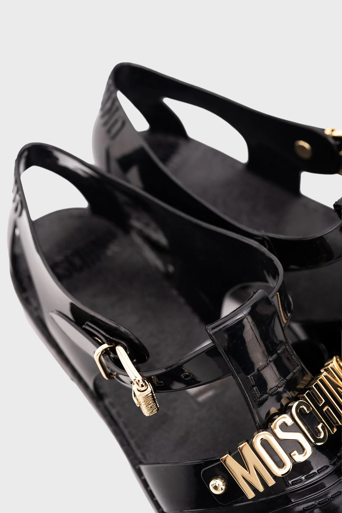 Moschino Logolu Bayan Sandalet MA16501G1O261MPM20000 SİYAH - 6