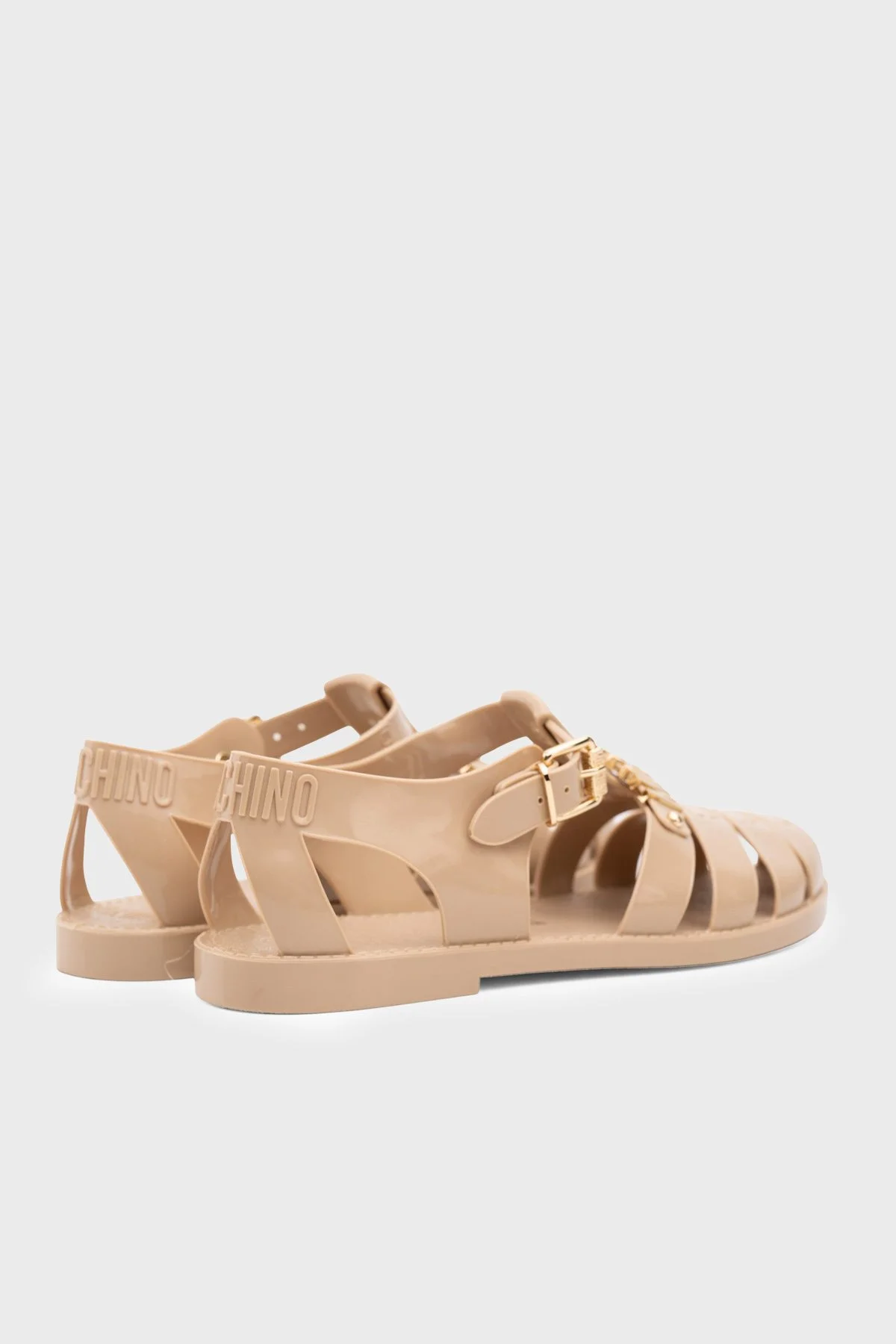 Moschino Logolu Bayan Sandalet MA16501G1O261MPM21104 BEJ - 3