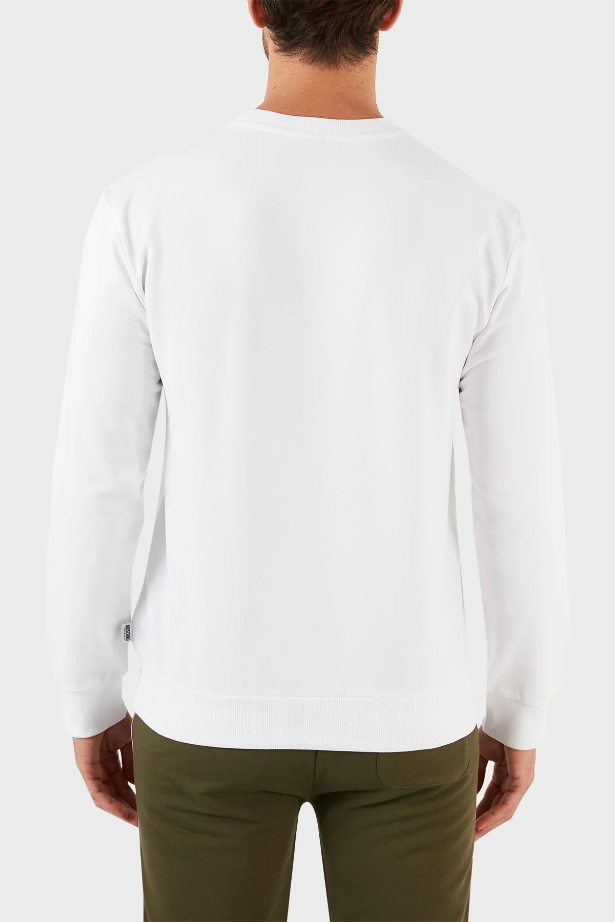 Moschino Logolu Regular Fit Bisiklet Yaka Pamuklu Erkek Sweat A1719 8102 0001 BEYAZ - 2