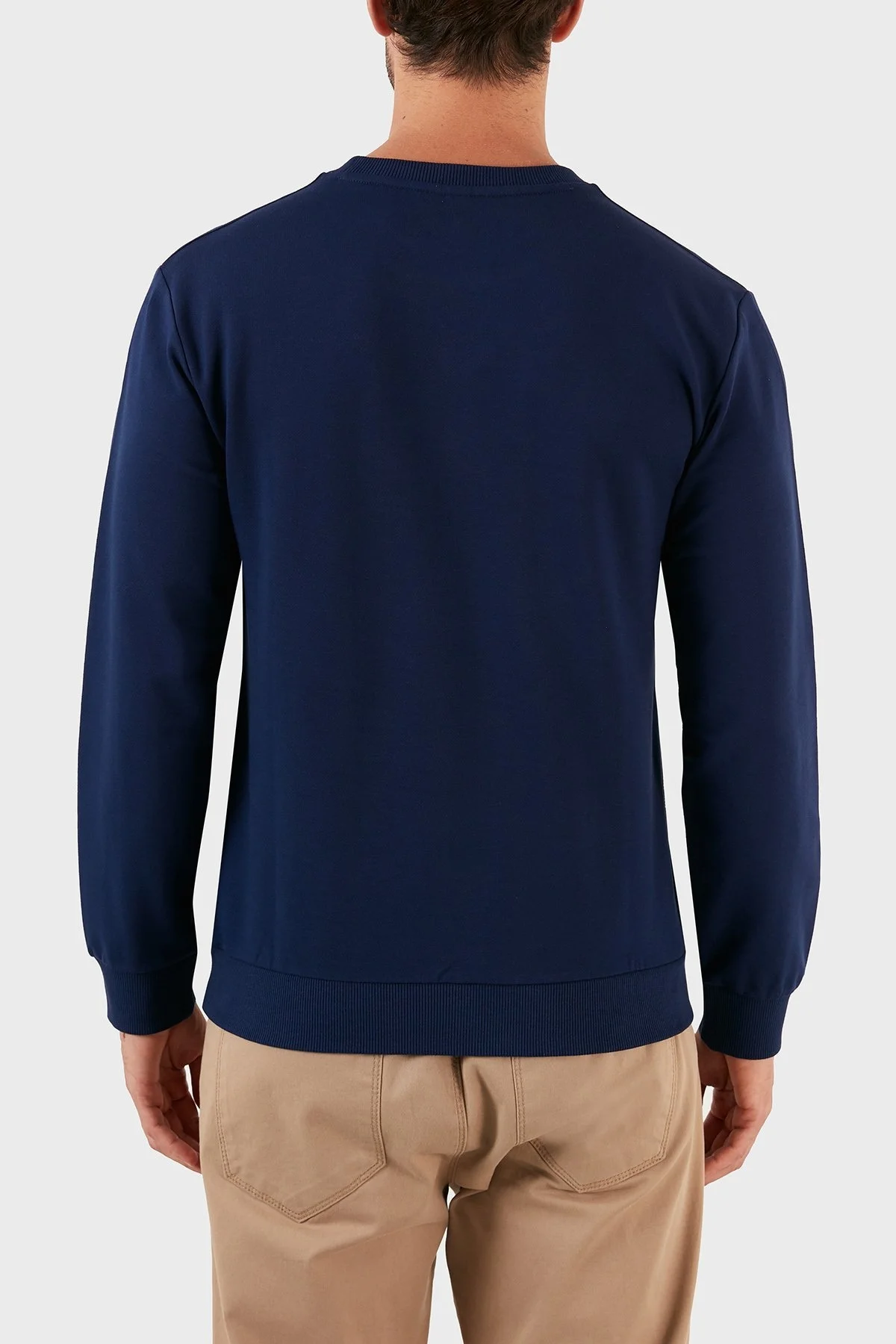 Moschino Logolu Regular Fit Bisiklet Yaka Pamuklu Erkek Sweat A1719 8102 0290 İNDİGO - 2