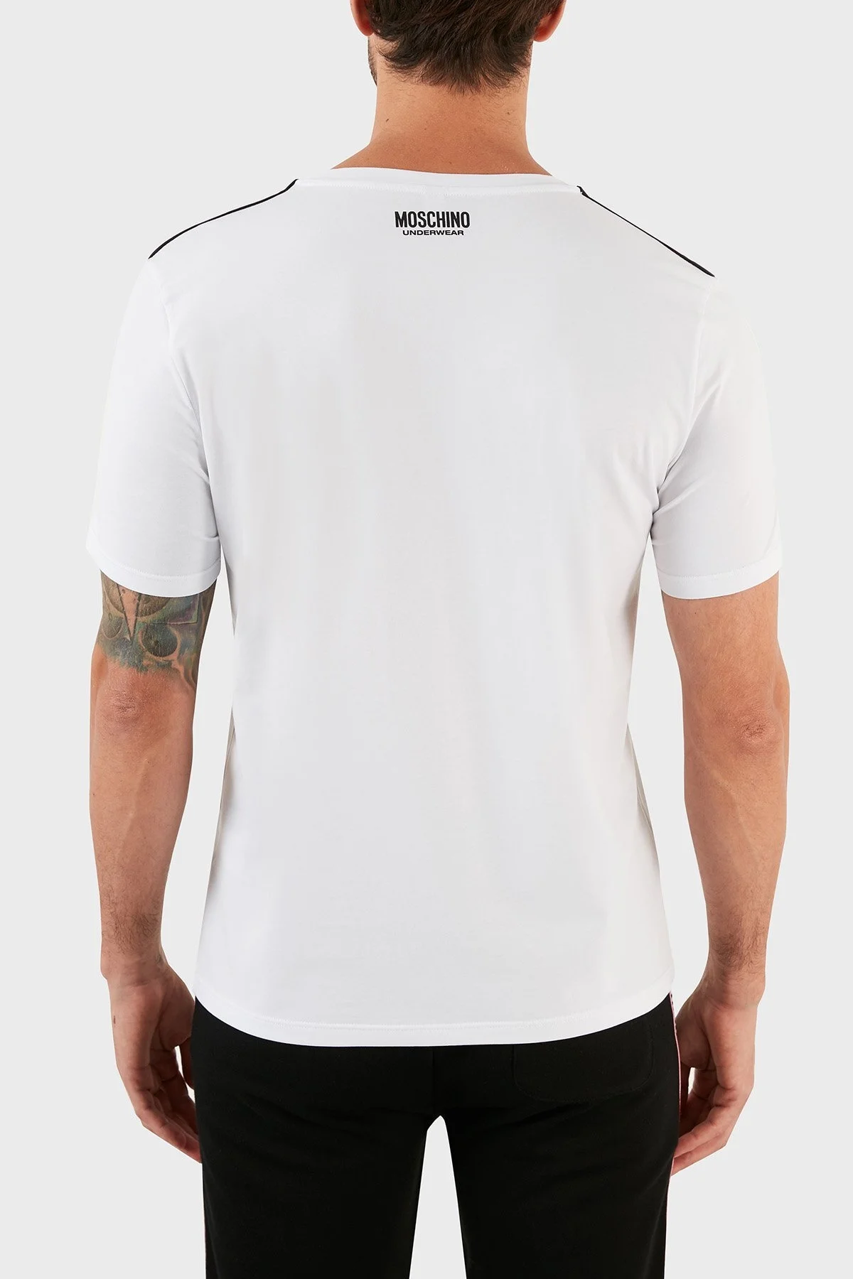 Moschino Regular Fit Bisiklet Yaka Pamuklu Erkek T Shirt A1921 8136 0001 BEYAZ - 2