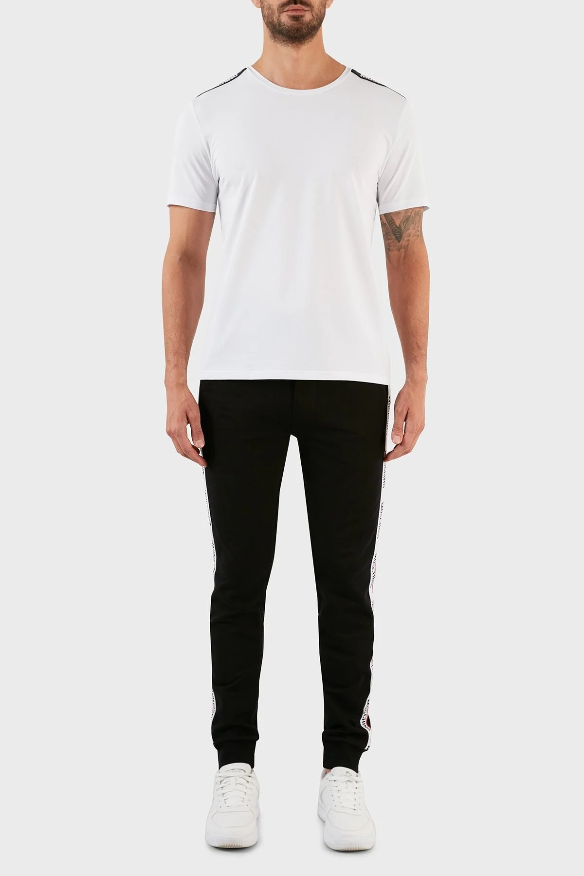 Moschino Regular Fit Bisiklet Yaka Pamuklu Erkek T Shirt A1921 8136 0001 BEYAZ - 5