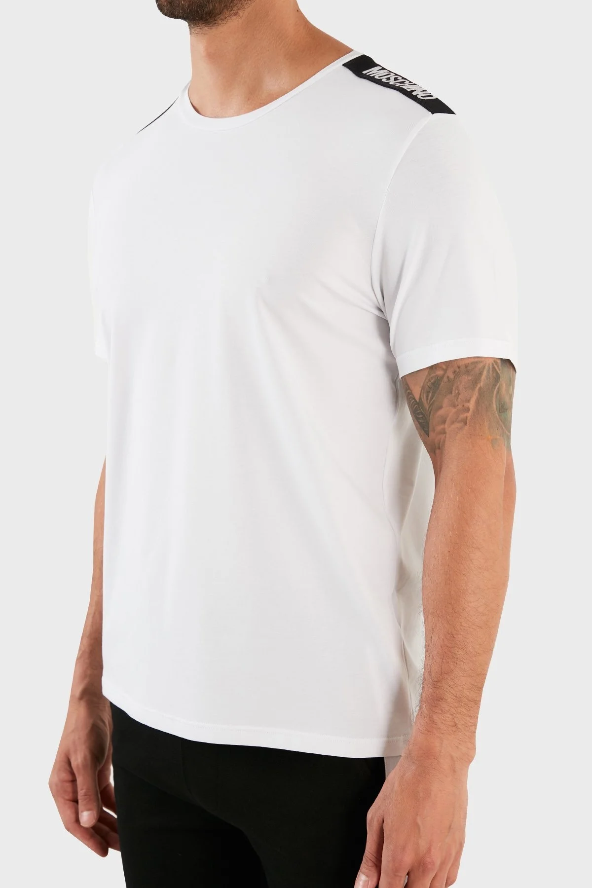 Moschino Regular Fit Bisiklet Yaka Pamuklu Erkek T Shirt A1921 8136 0001 BEYAZ - 6