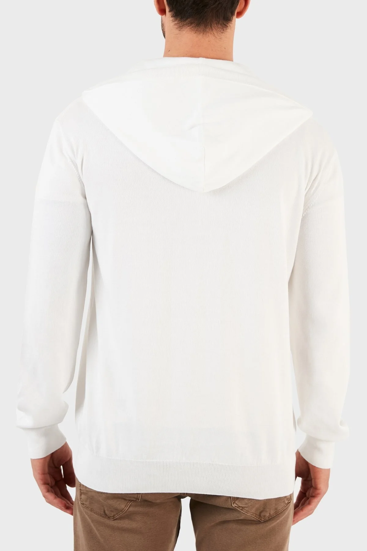 Moschino Logo Baskılı Kapüşonlu Cepli % 100 Pamuk Unisex Sweat ZPA0905 2002 0002 BEYAZ - 2