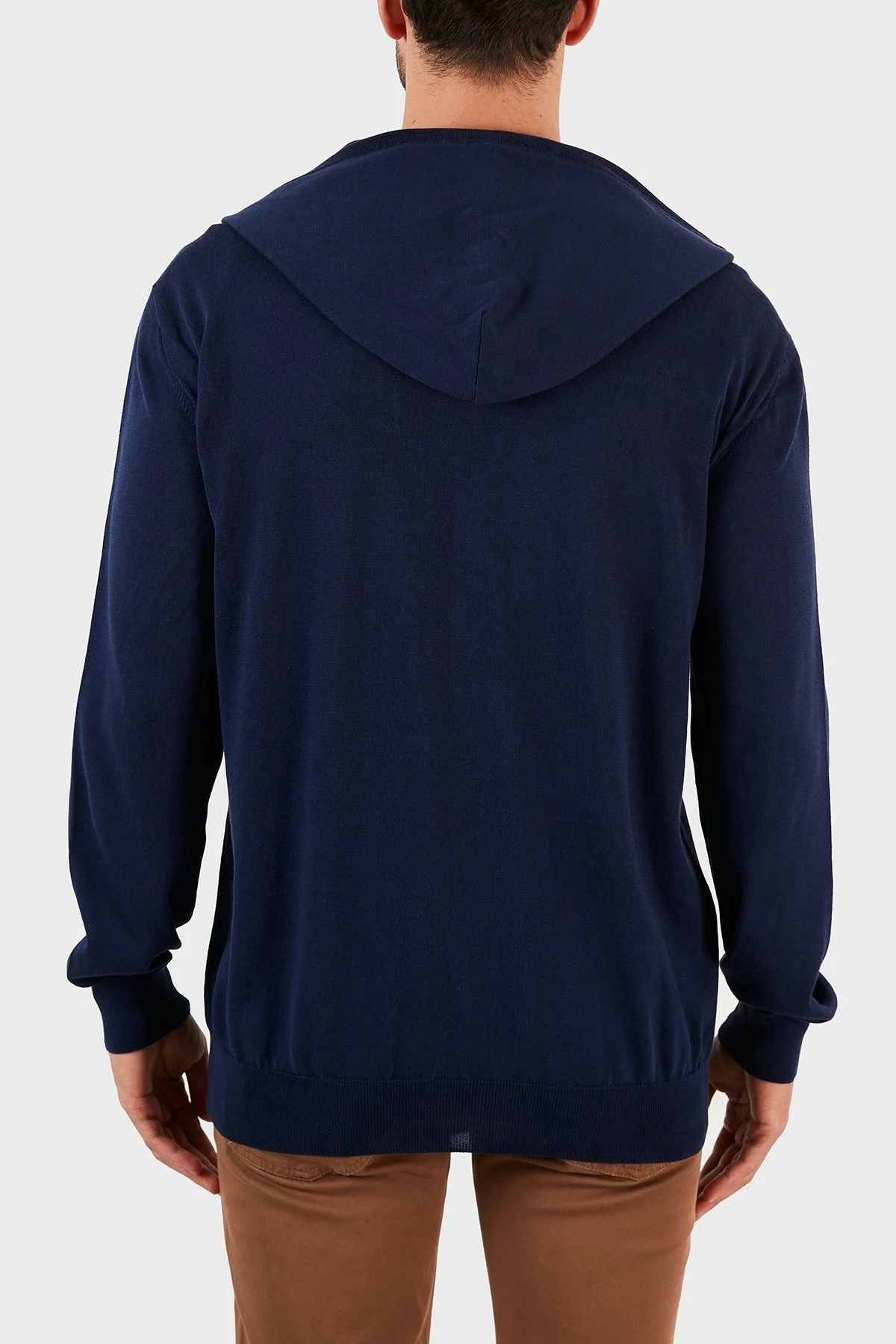 Moschino Logo Baskılı Kapüşonlu Cepli % 100 Pamuk Unisex Sweat ZPA0905 2002 0290 LACİVERT - 2