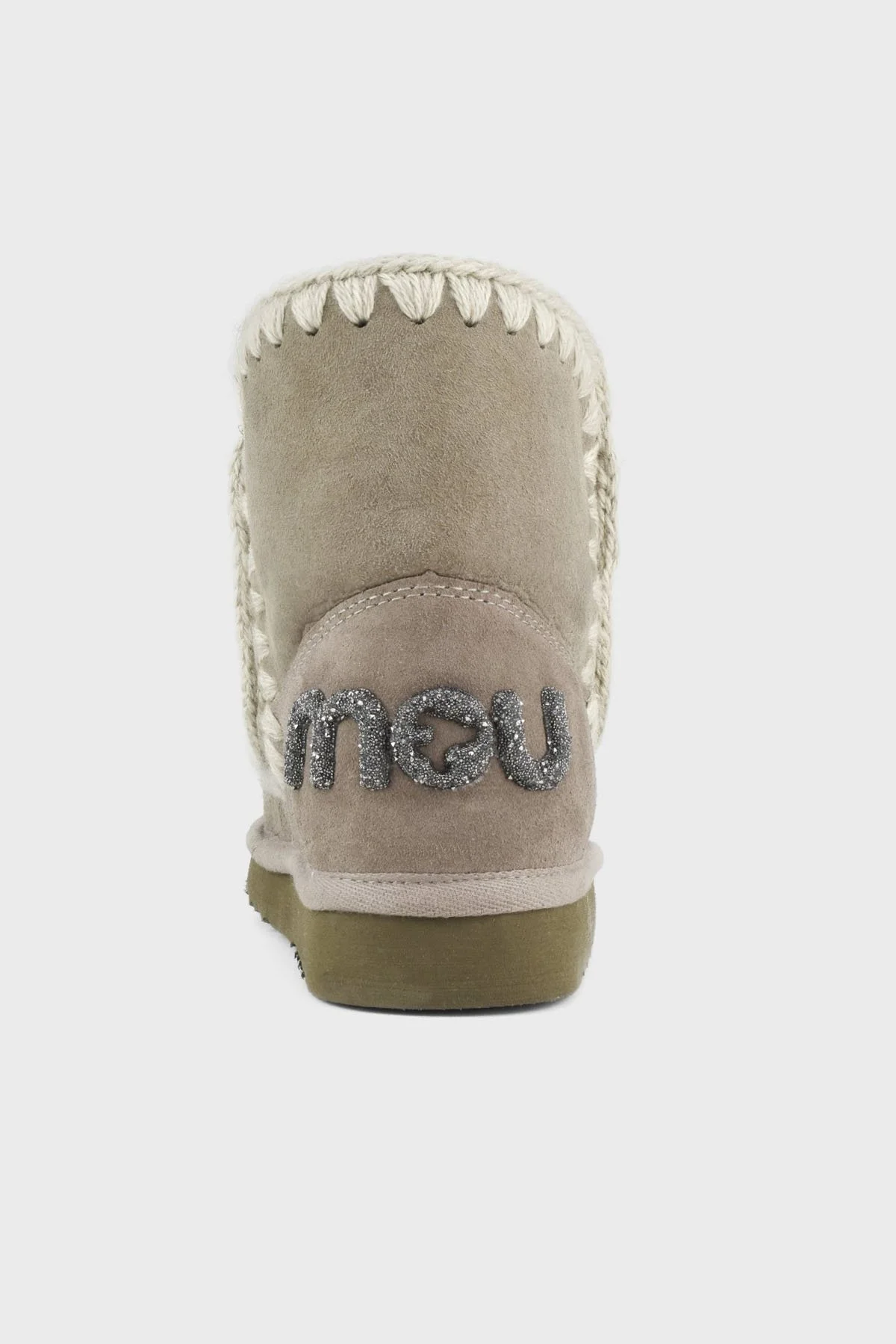 Mou Hakiki Deri Simli Logo Detaylı Dikişli Eskimo Bayan Bot MU.FW101050A ELGRY GRİ - 10