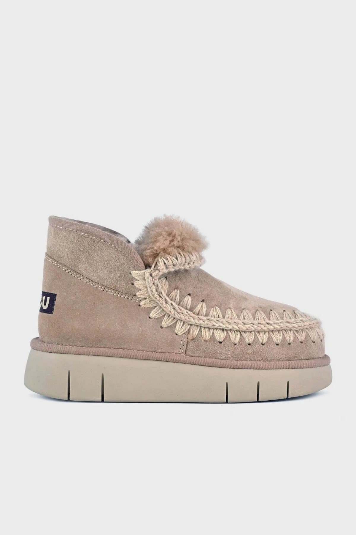 Mou Logolu Hakiki Deri Yumuşak Tüylü Dikiş Detaylı Eskimo Bounce Bayan Bot MU.FW531009A CAM BEJ - 6