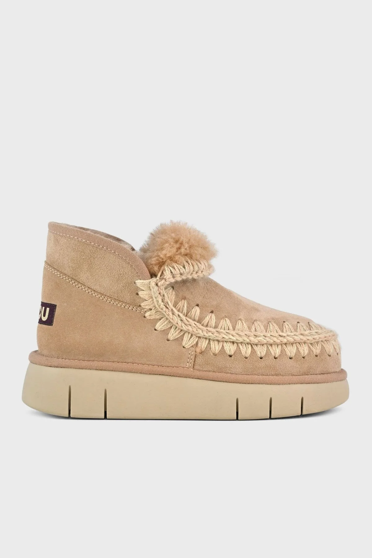 Mou Logolu Hakiki Deri Yumuşak Tüylü Dikiş Detaylı Eskimo Bounce Bayan Bot MU.FW531009A ELGRY GRİ - 6