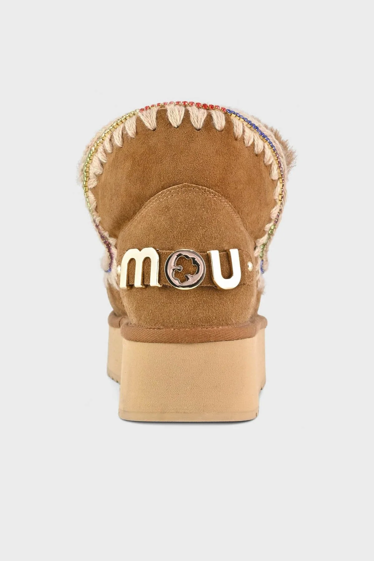 Mou Taşlı Logolu Süet Dikiş Detaylı Eskimo Platform Taban Bayan Bot MU.FW681002A COG TABA - 10