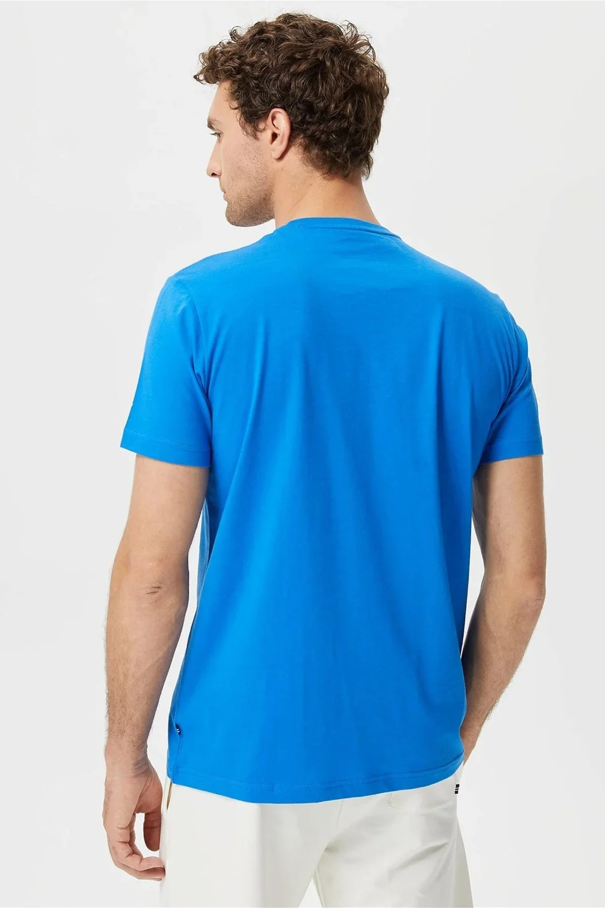 Nautica % 100 Pamuk Marka Baskılı Bisiklet Yaka Standart Fit Erkek T Shirt V35528T 4SJ SAKS - 8