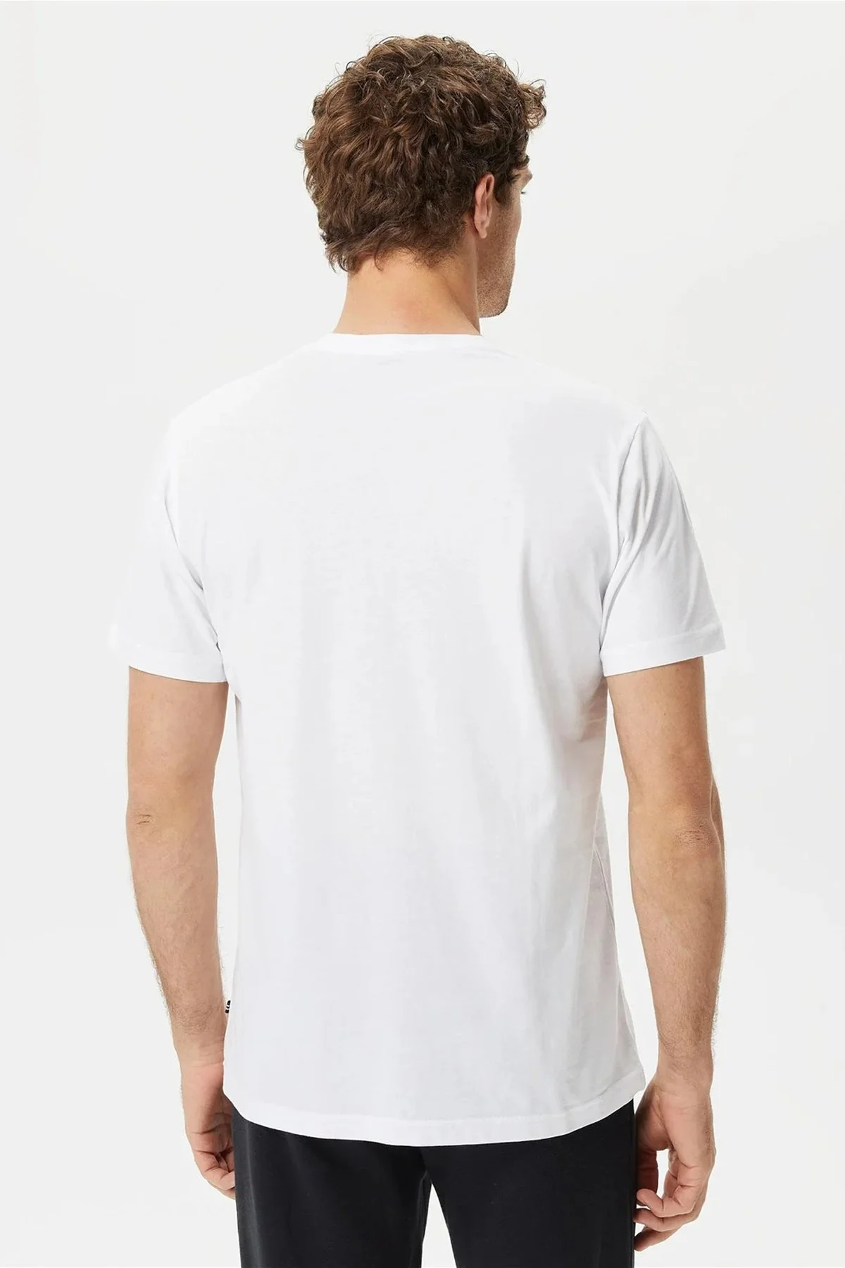 Nautica % 100 Pamuk Marka Baskılı Bisiklet Yaka Standart Fit Erkek T Shirt V35532T 1BW BEYAZ - 8