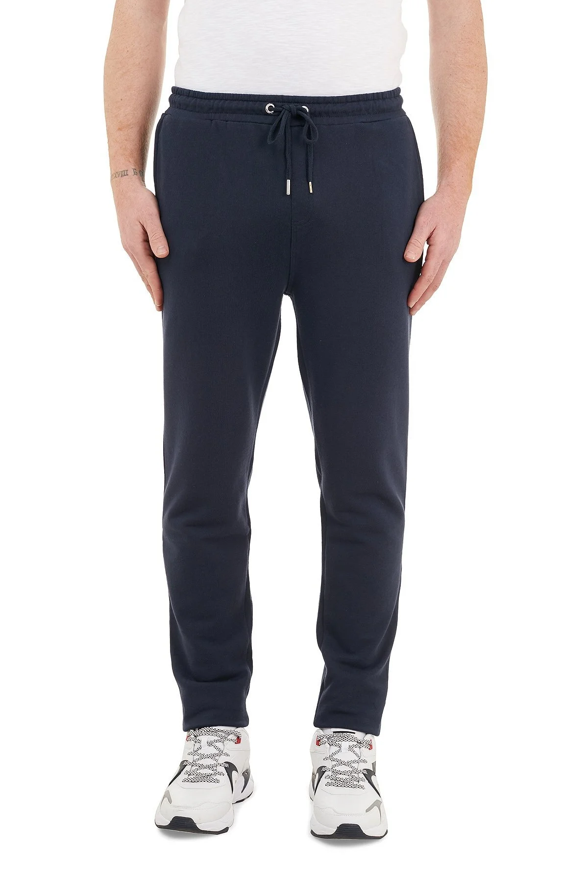 Nautica % 100 Pamuklu Cepli Erkek Eşofman Altı KC0113T 4NV LACİVERT - 2