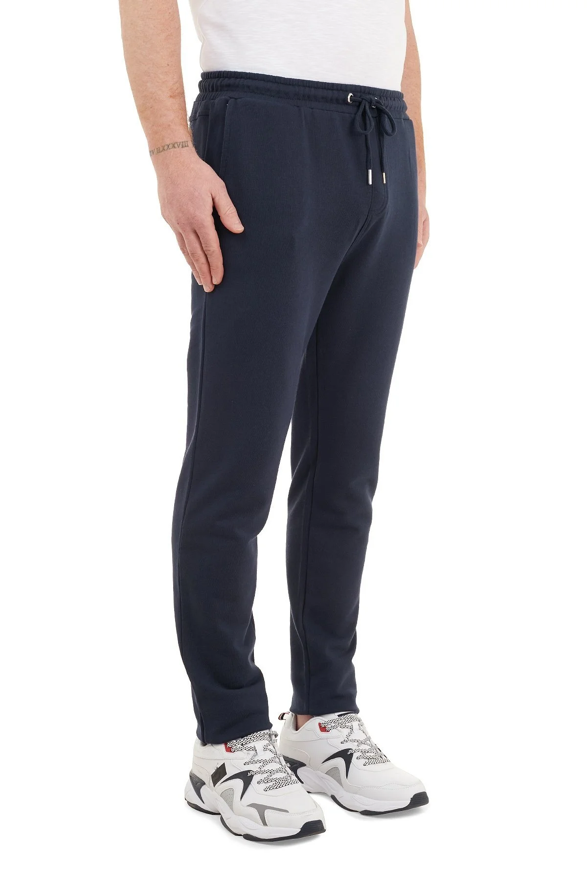 Nautica % 100 Pamuklu Cepli Erkek Eşofman Altı KC0113T 4NV LACİVERT - 3