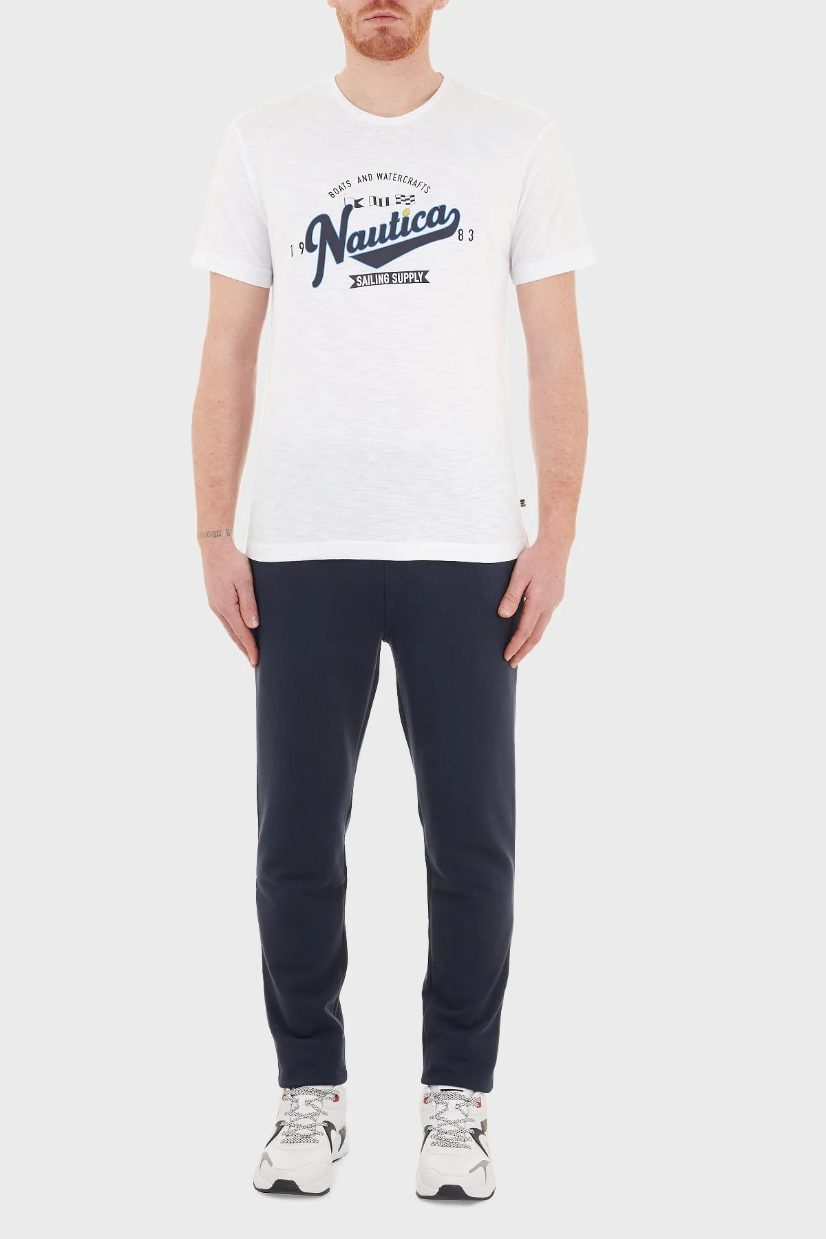 Nautica % 100 Pamuklu Cepli Erkek Eşofman Altı KC0113T 4NV LACİVERT - 1