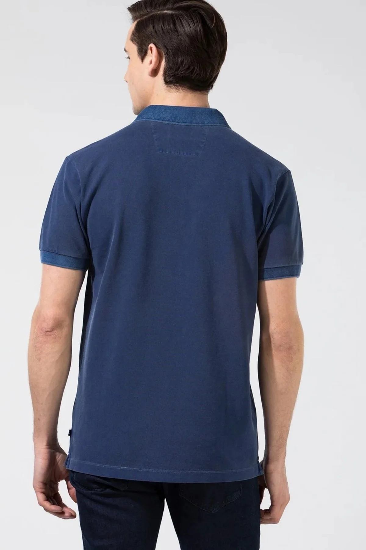 Nautica %100 Pamuklu Polo Yaka Classic Fit T Shirt Erkek Polo Yaka T Shirt K35111T 4NV LACİVERT - 3