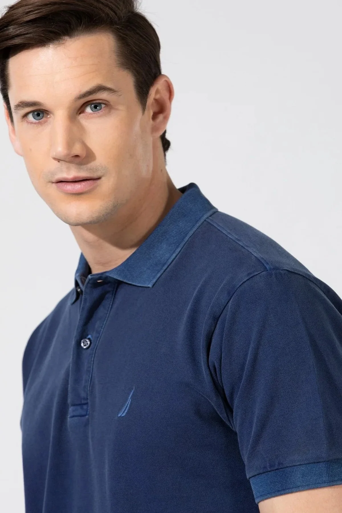 Nautica %100 Pamuklu Polo Yaka Classic Fit T Shirt Erkek Polo Yaka T Shirt K35111T 4NV LACİVERT - 4