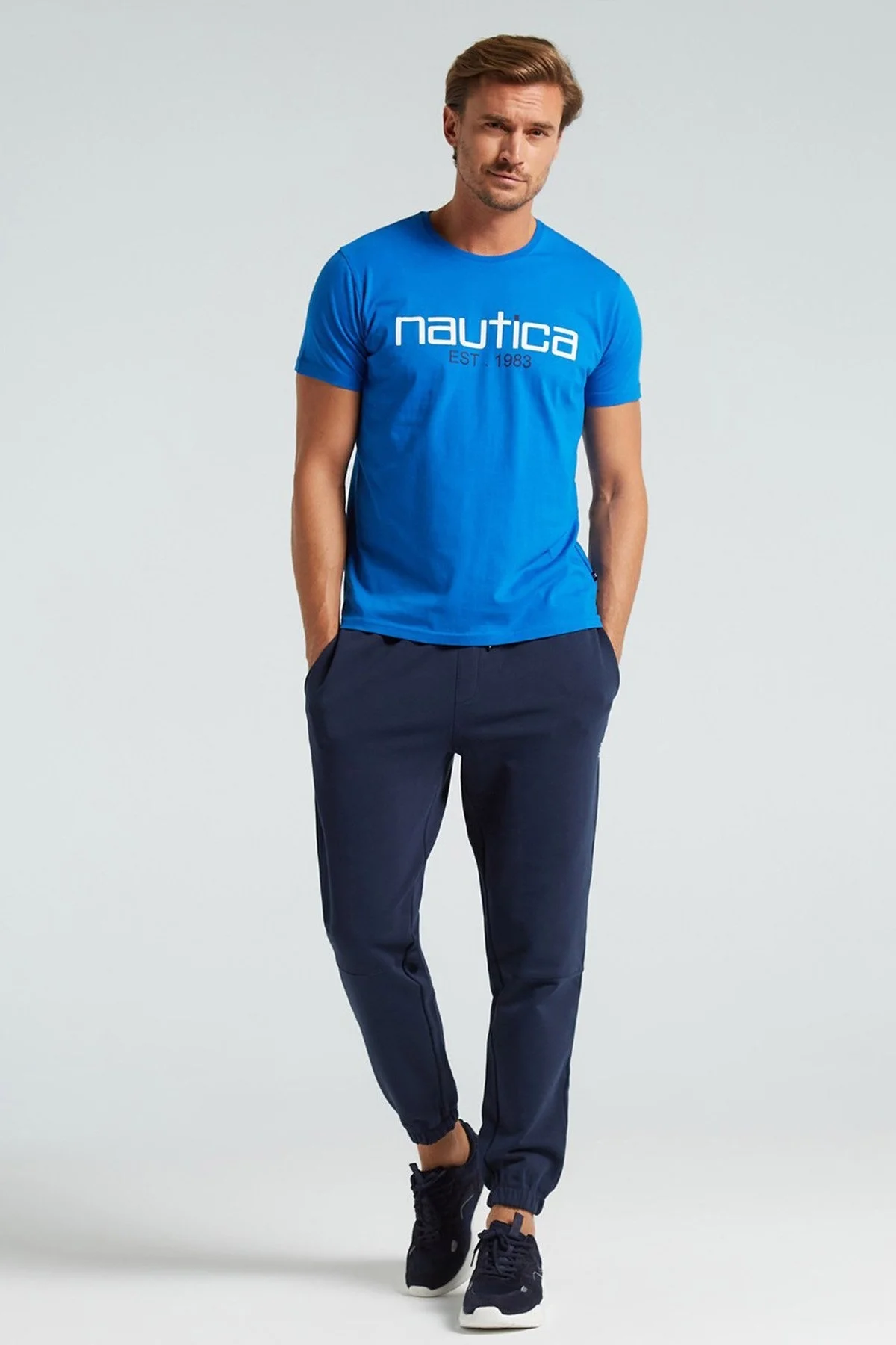 Nautica Baskılı % 100 Pamuk Standart Fit Bisiklet Yaka Erkek T Shirt V35527T 4SJ SAKS - 6