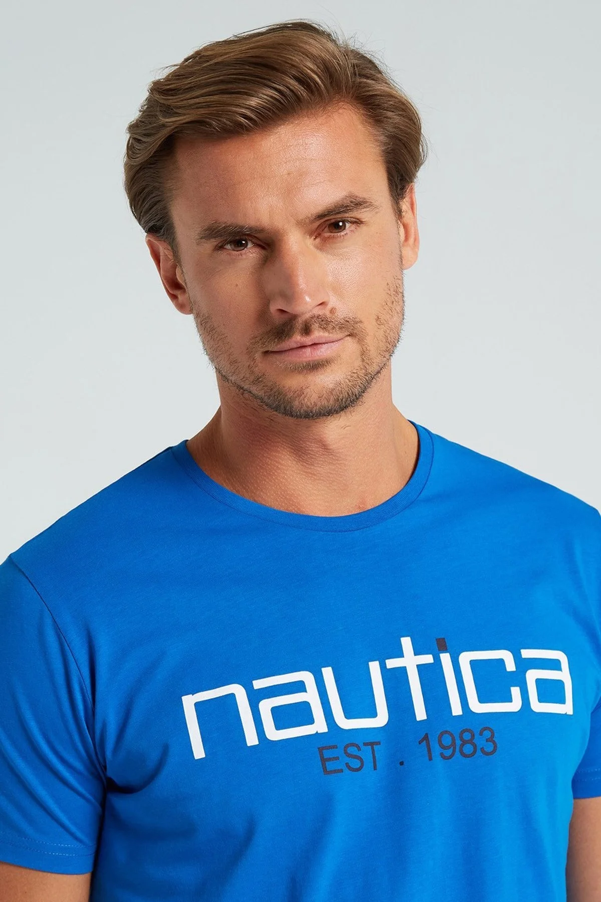Nautica Baskılı % 100 Pamuk Standart Fit Bisiklet Yaka Erkek T Shirt V35527T 4SJ SAKS - 7