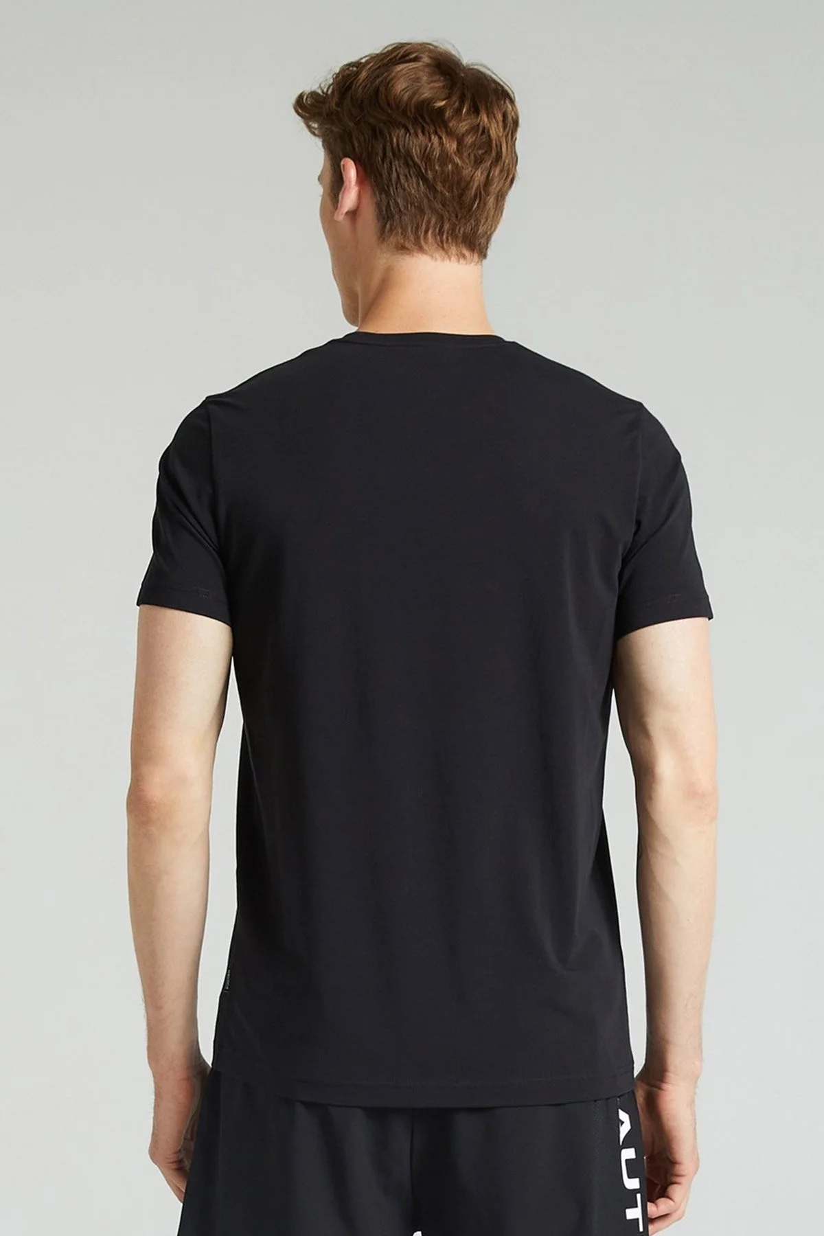 Nautica Baskılı Pamuklu Standart Fit Bisiklet Yaka Erkek T Shirt V35014T 0TB SİYAH - 4