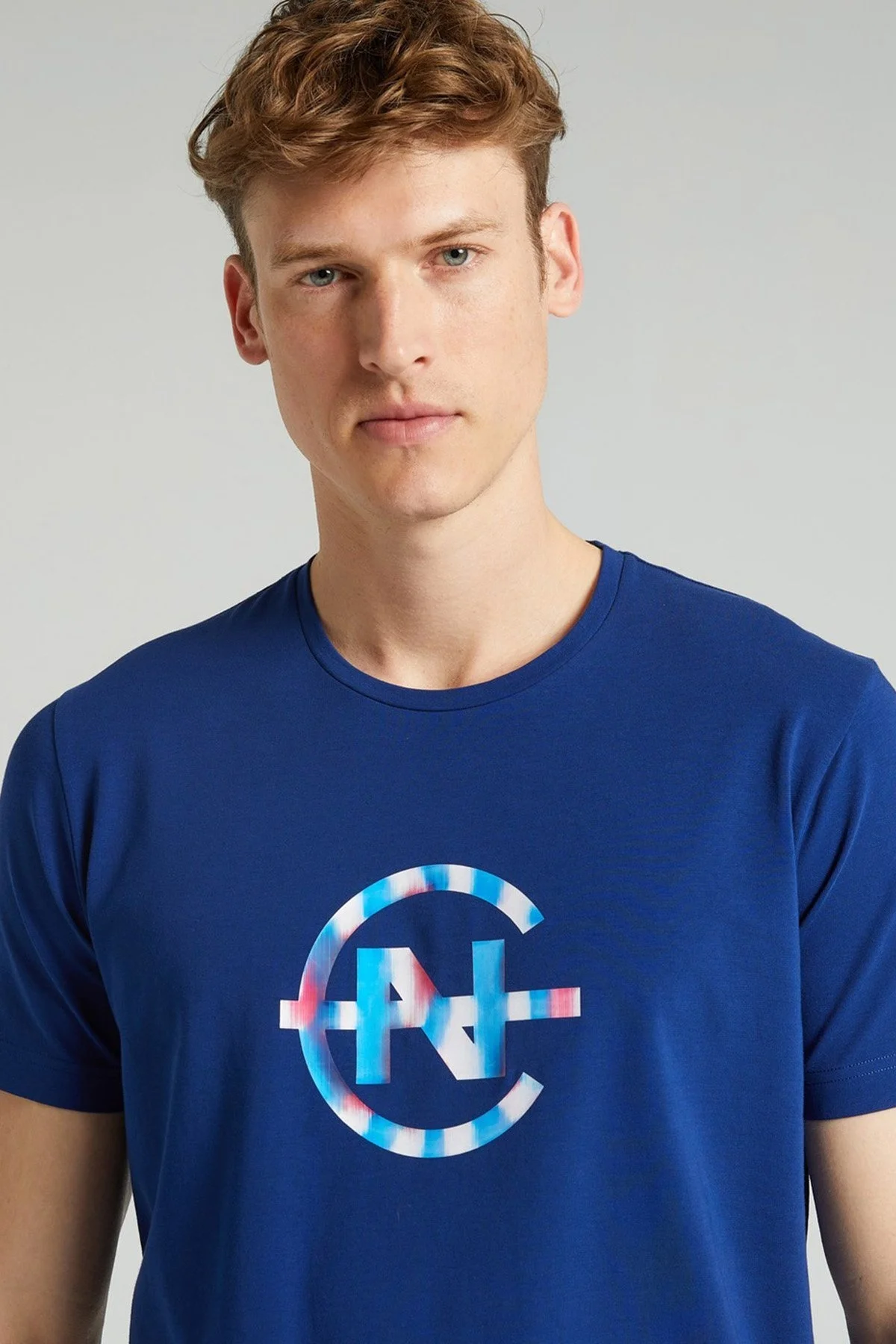 Nautica Baskılı Pamuklu Standart Fit Bisiklet Yaka Erkek T Shirt V35014T 41H LACİVERT - 7