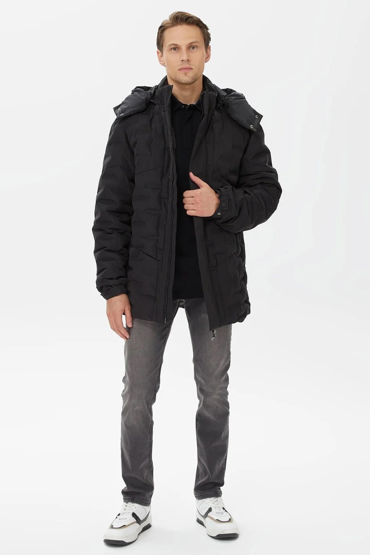 Nautica Çıkarılabilir Kapüşonlu Su İtici Erkek Mont J37026T 0TB