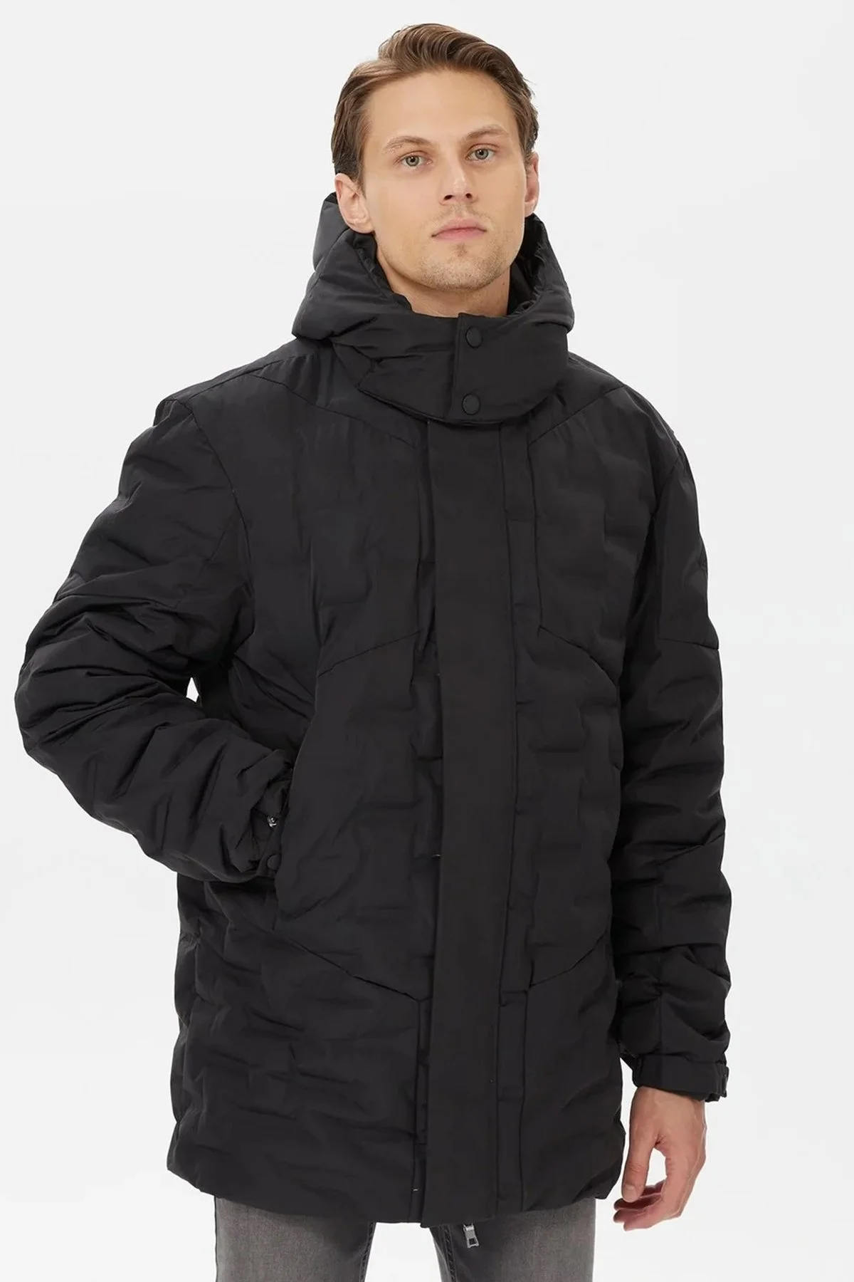 Nautica Çıkarılabilir Kapüşonlu Su İtici Erkek Mont J37026T 0TB SİYAH - 4