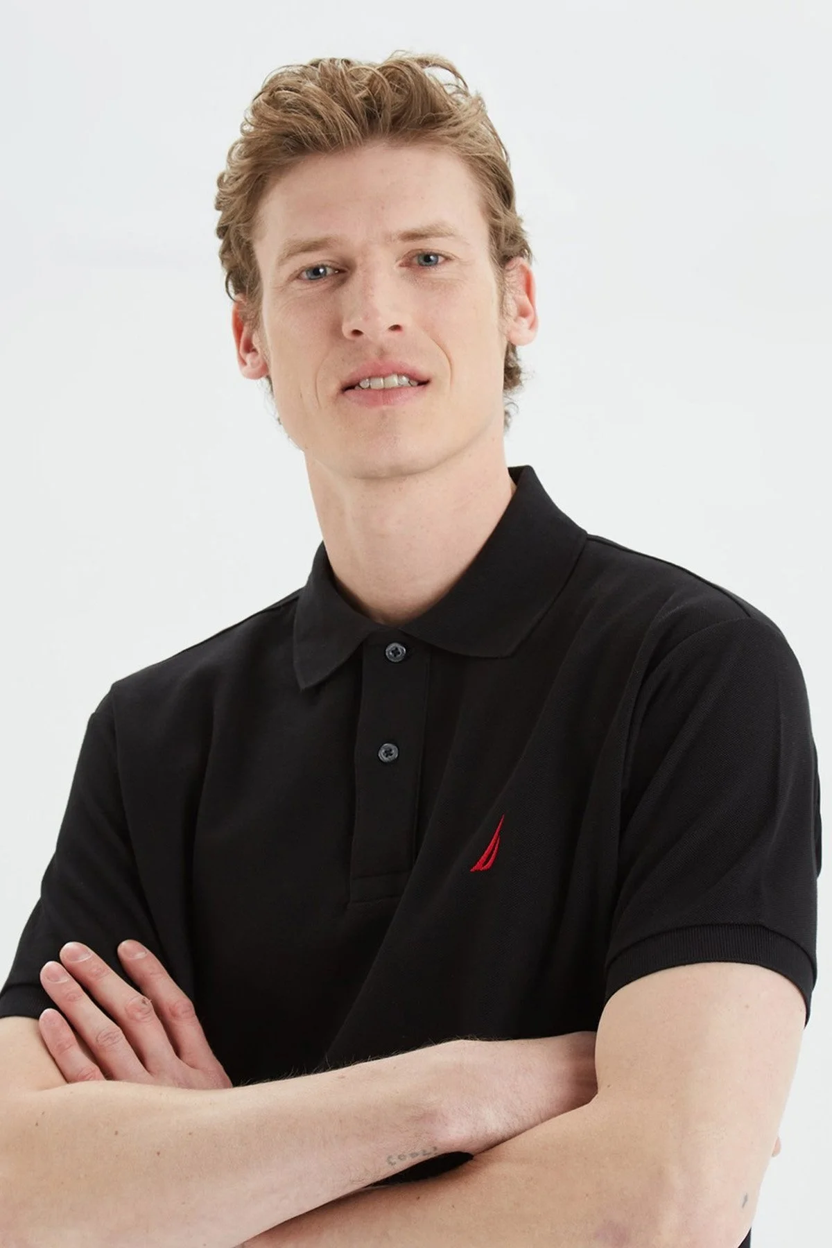 Nautica Classic Fit % 100 Pamuk Düğmeli Erkek Polo T Shirt K35000T 0TB SİYAH - 4