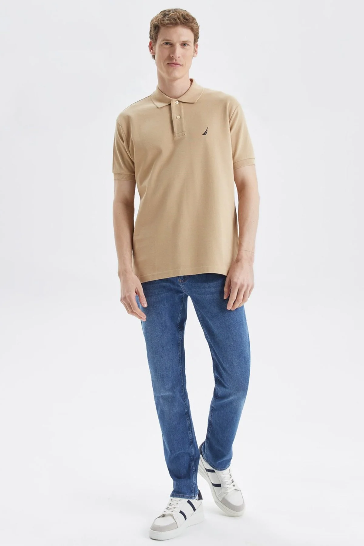Nautica Classic Fit % 100 Pamuk Düğmeli Erkek Polo T Shirt K35000T 2SA VİZON - 6